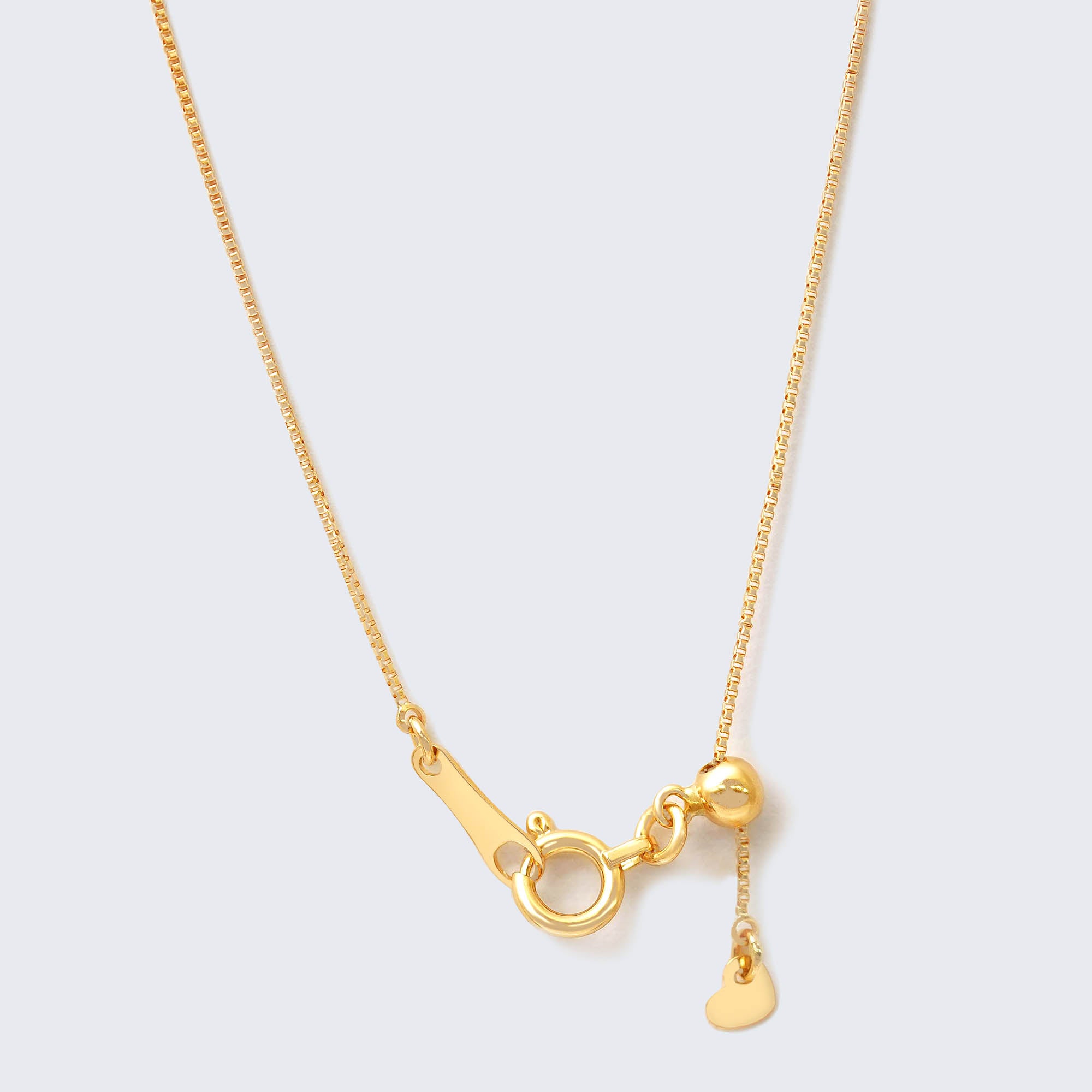 ファセットハート ダイヤモンドペンダントヘッド – K18YG、0.22カラット(チェーンはオプション)