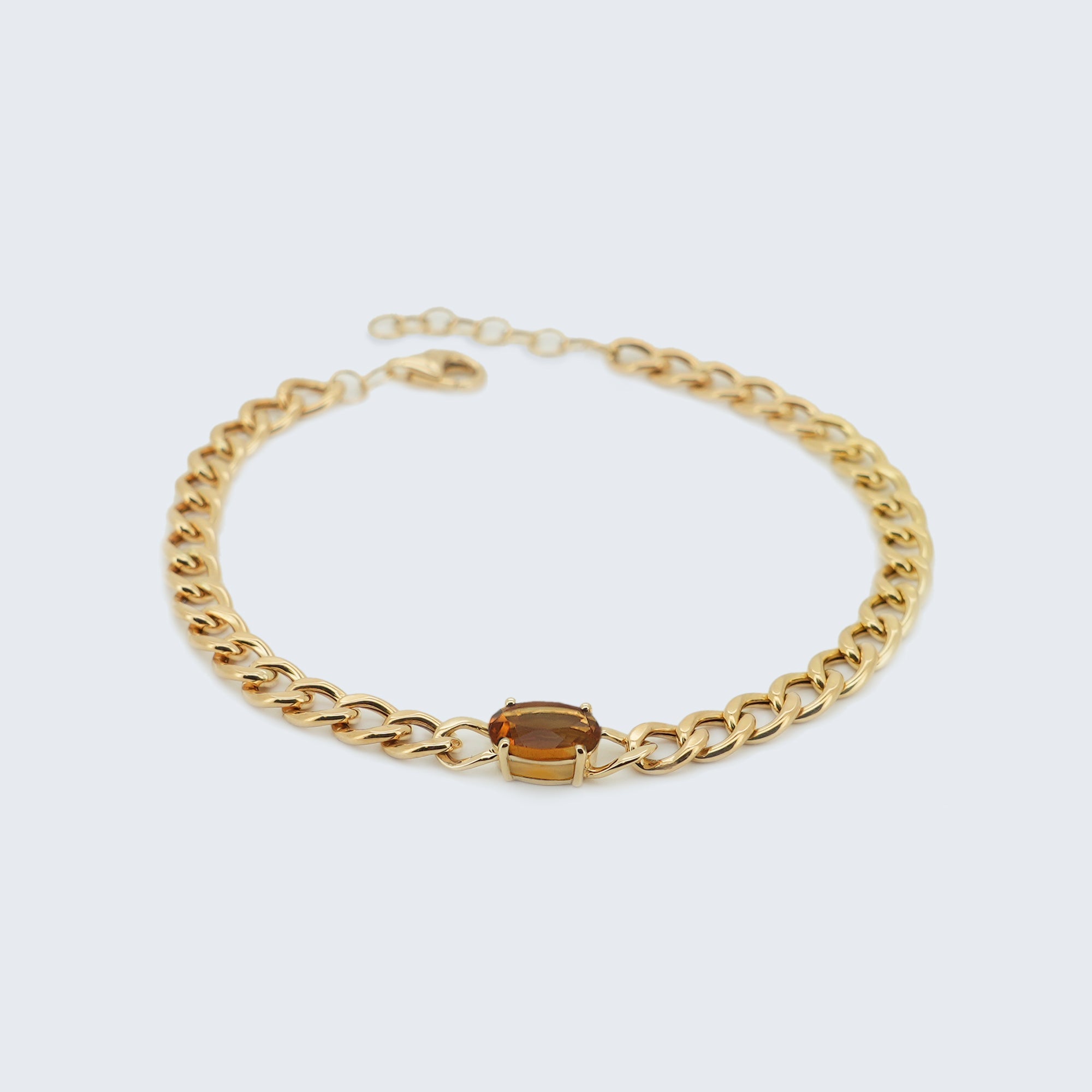 シトリン チェーンブレスレット – K18YG 1.0カラット