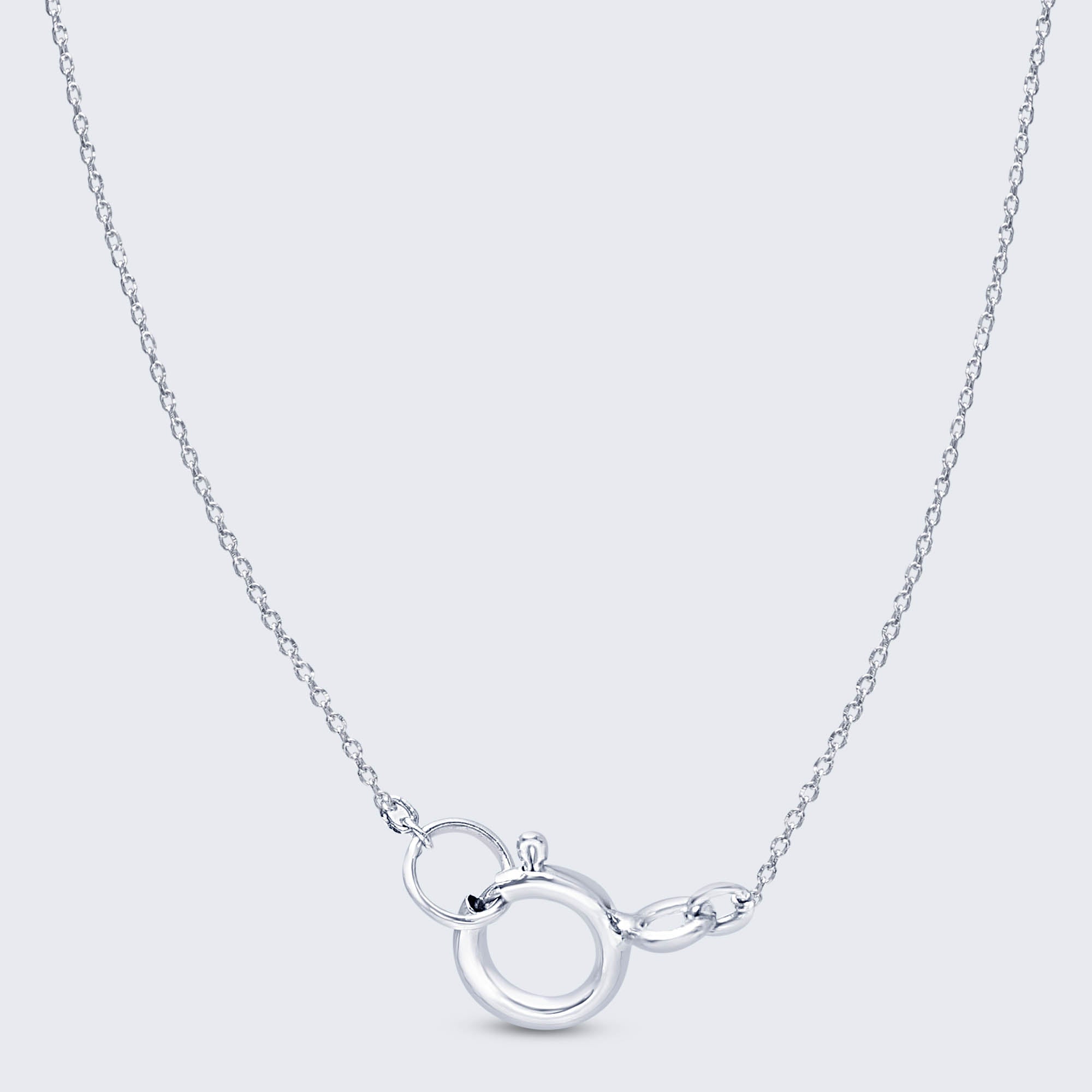 ラウンドハロー バゲット ダイヤモンドペンダント – K18WG、0.50カラット