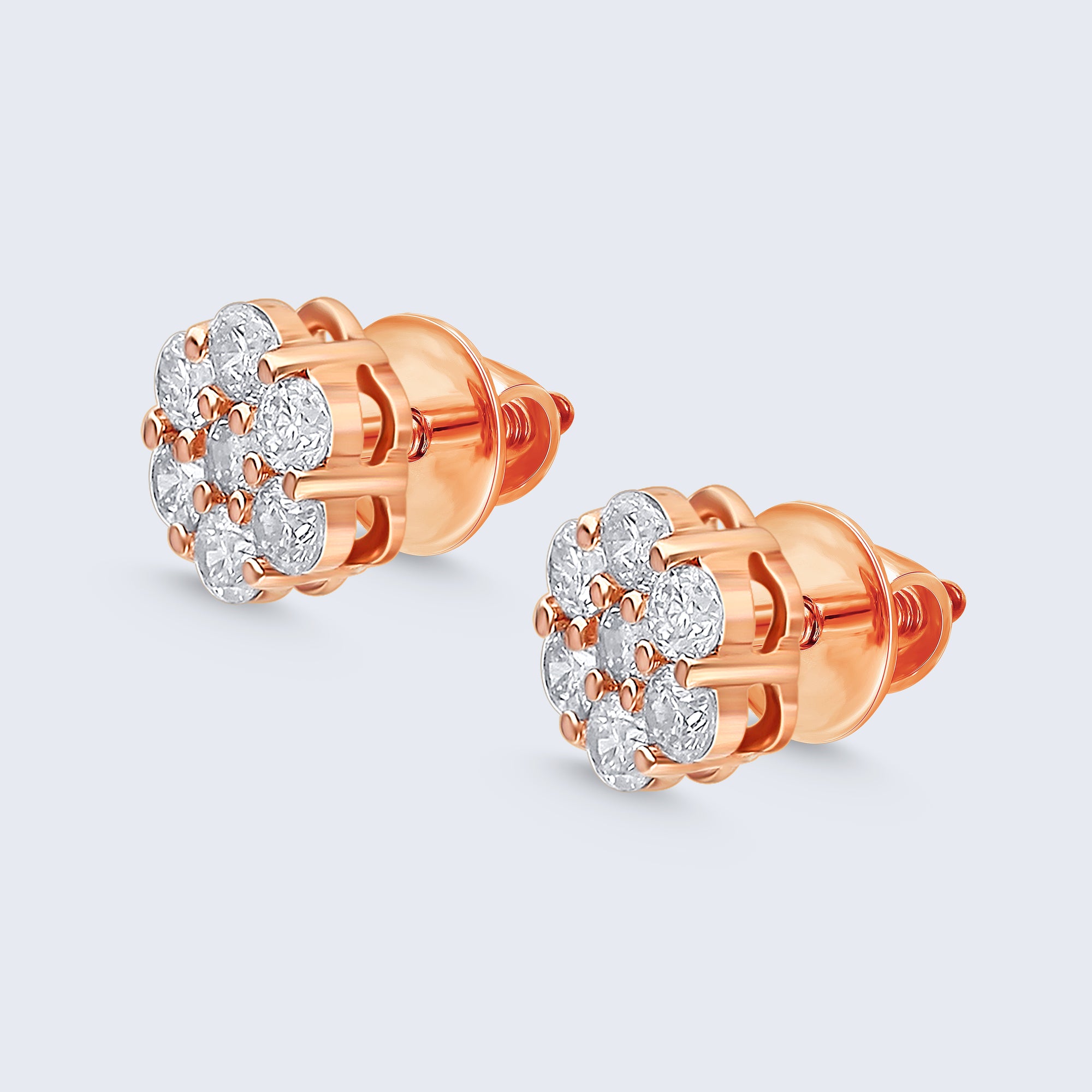 エブリデイ ダイヤモンド スタッドピアス – 18Kピンクゴールド、0.24カラット
