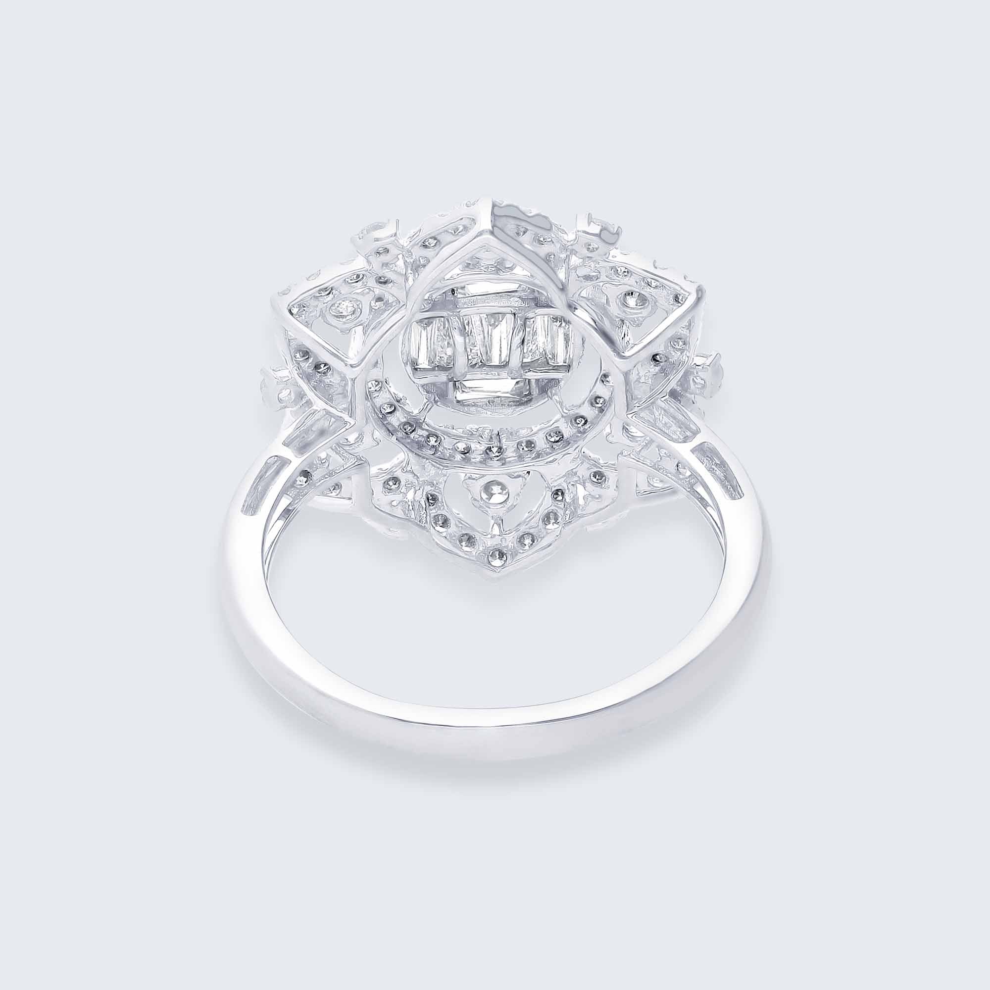 ダイヤモンドリング – K18WG、1.0カラット