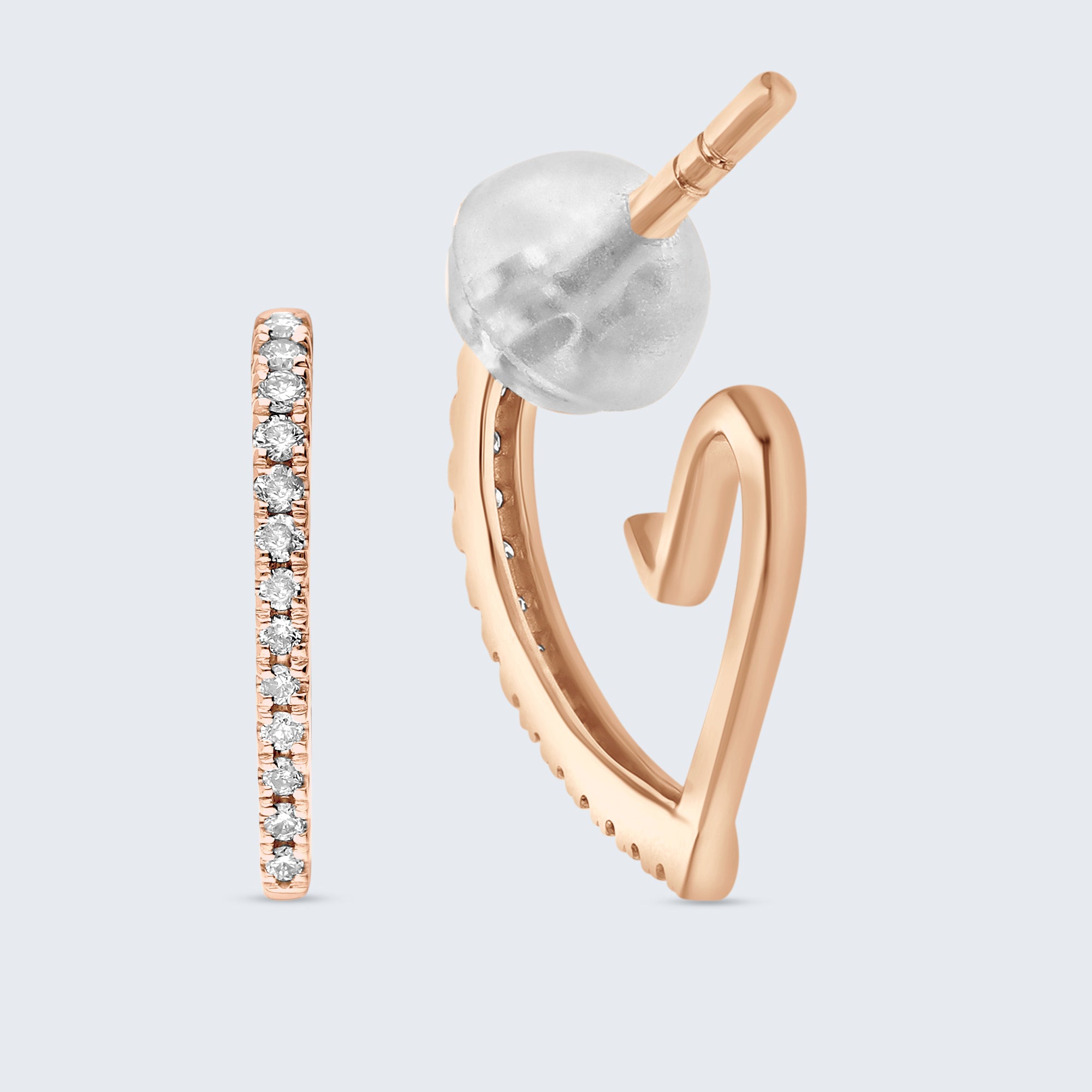 スイートハート ハギーズ ダイヤモンド イヤリング – 18Kゴールド、0.14カラット