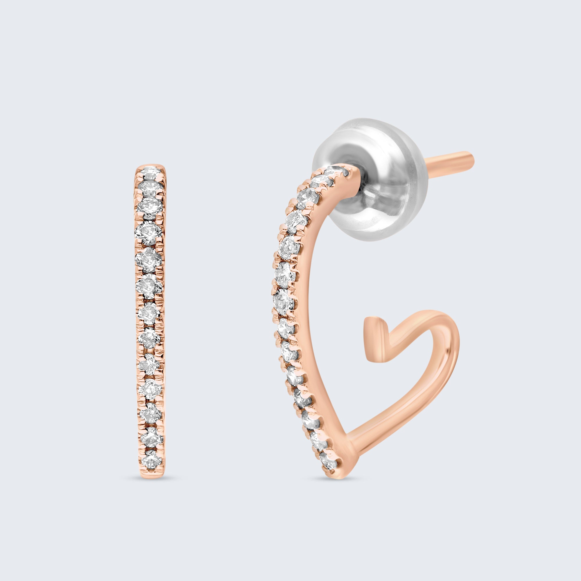 スイートハート ハギーズ ダイヤモンド イヤリング – 18Kゴールド、0.14カラット