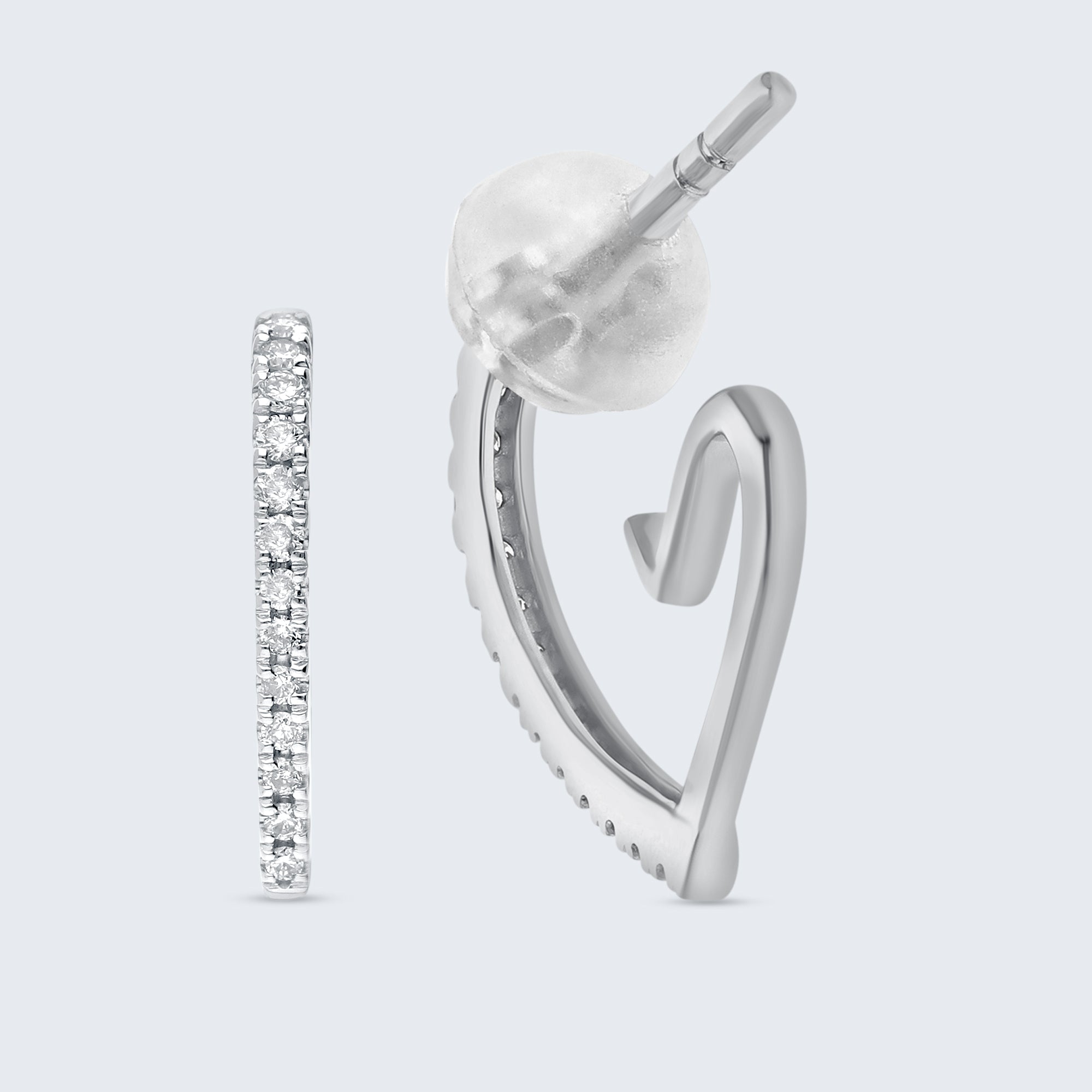 スイートハート ハギーズ ダイヤモンド イヤリング – 18Kゴールド、0.14カラット