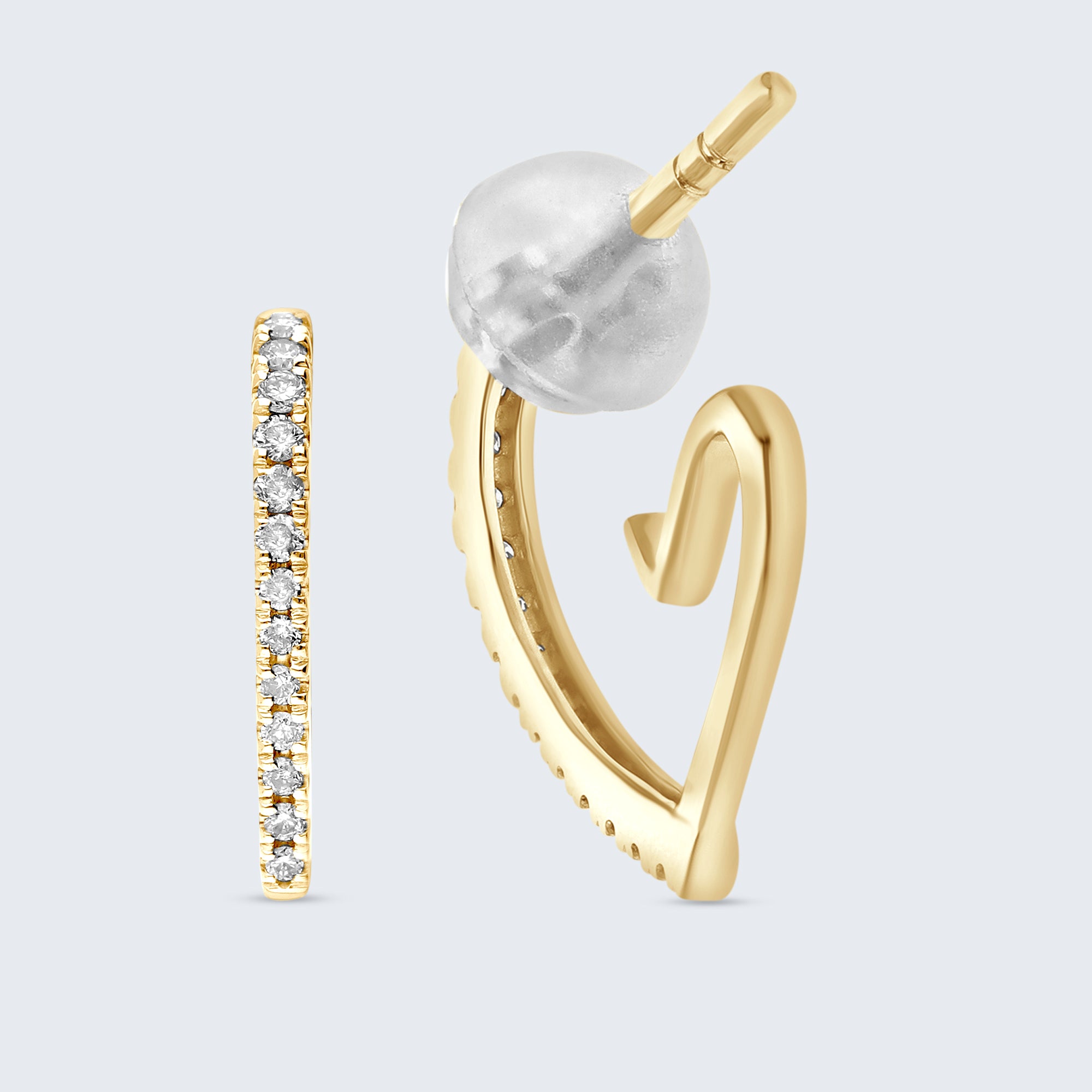 スイートハート ハギーズ ダイヤモンド イヤリング – 18Kゴールド、0.14カラット