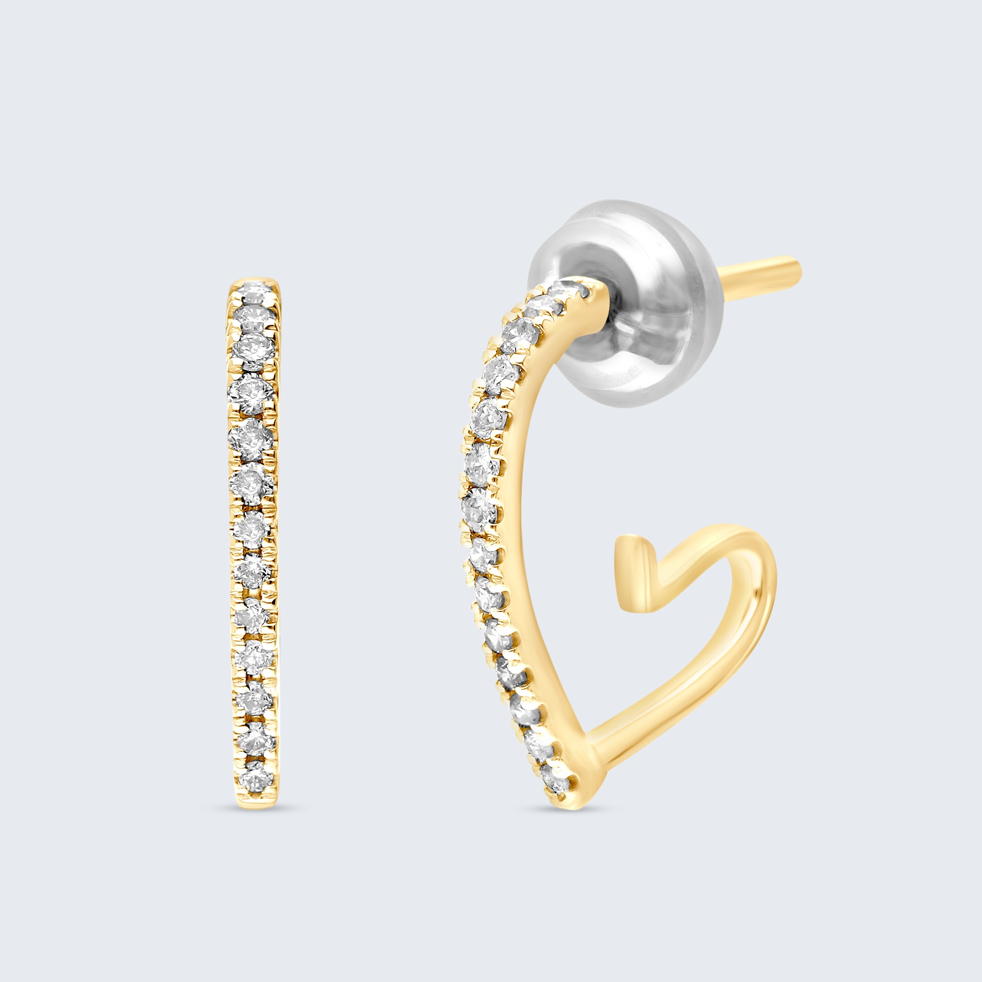 スイートハート ハギーズ ダイヤモンド イヤリング – 18Kゴールド、0.14カラット