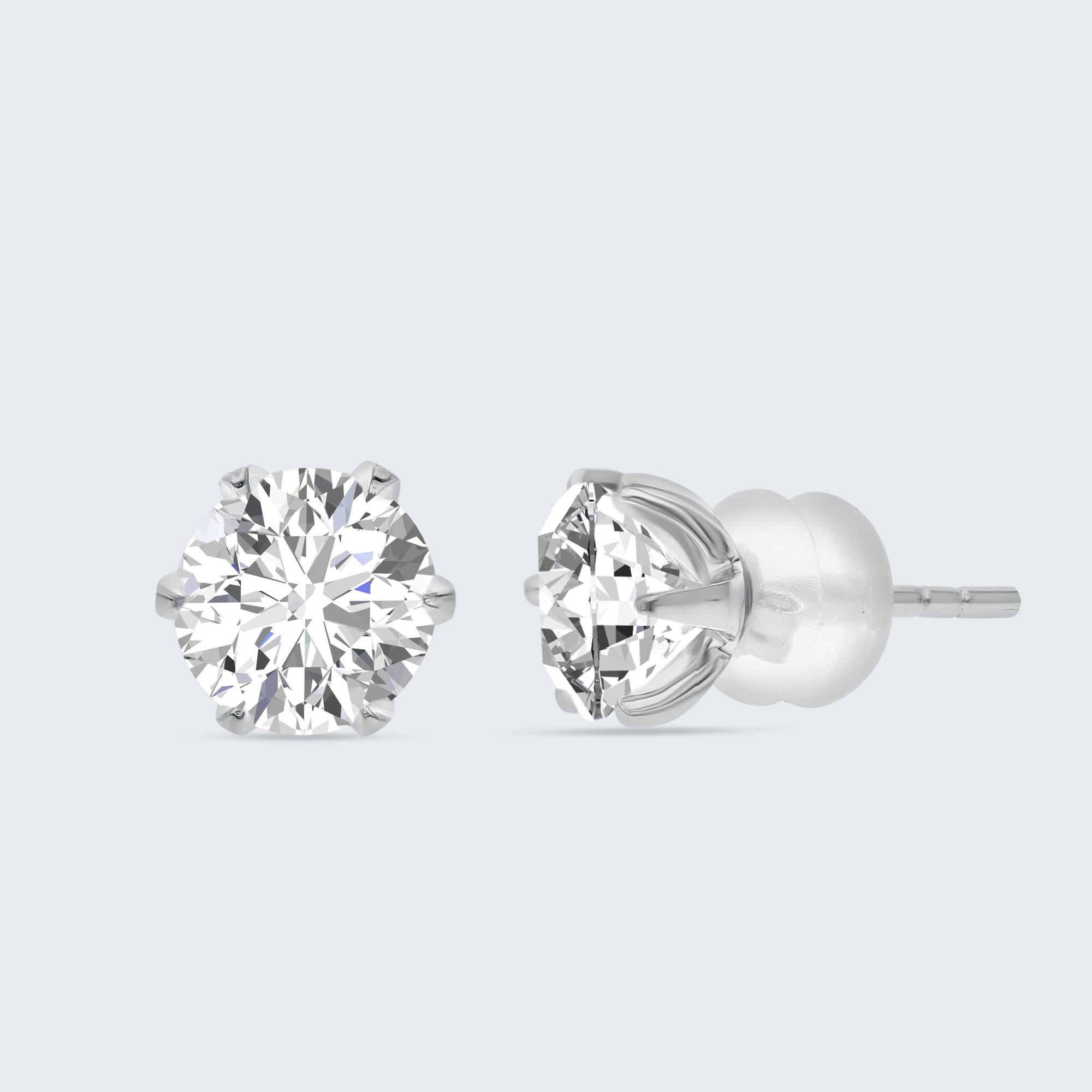 ダイヤモンドスタッドピアス – 18Kゴールド、0.80カラットダイヤモンド