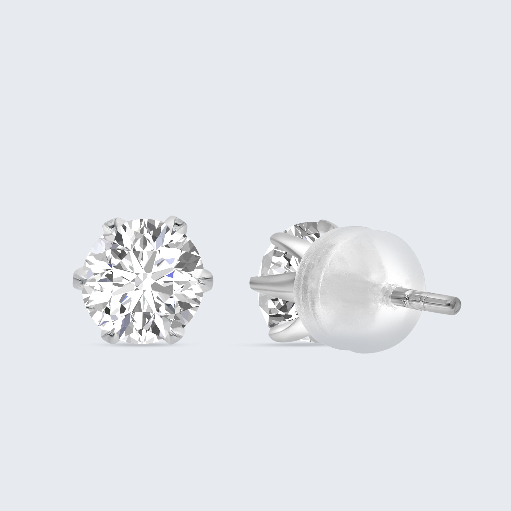 ダイヤモンドスタッドピアス – 18Kゴールド、0.80カラットダイヤモンド