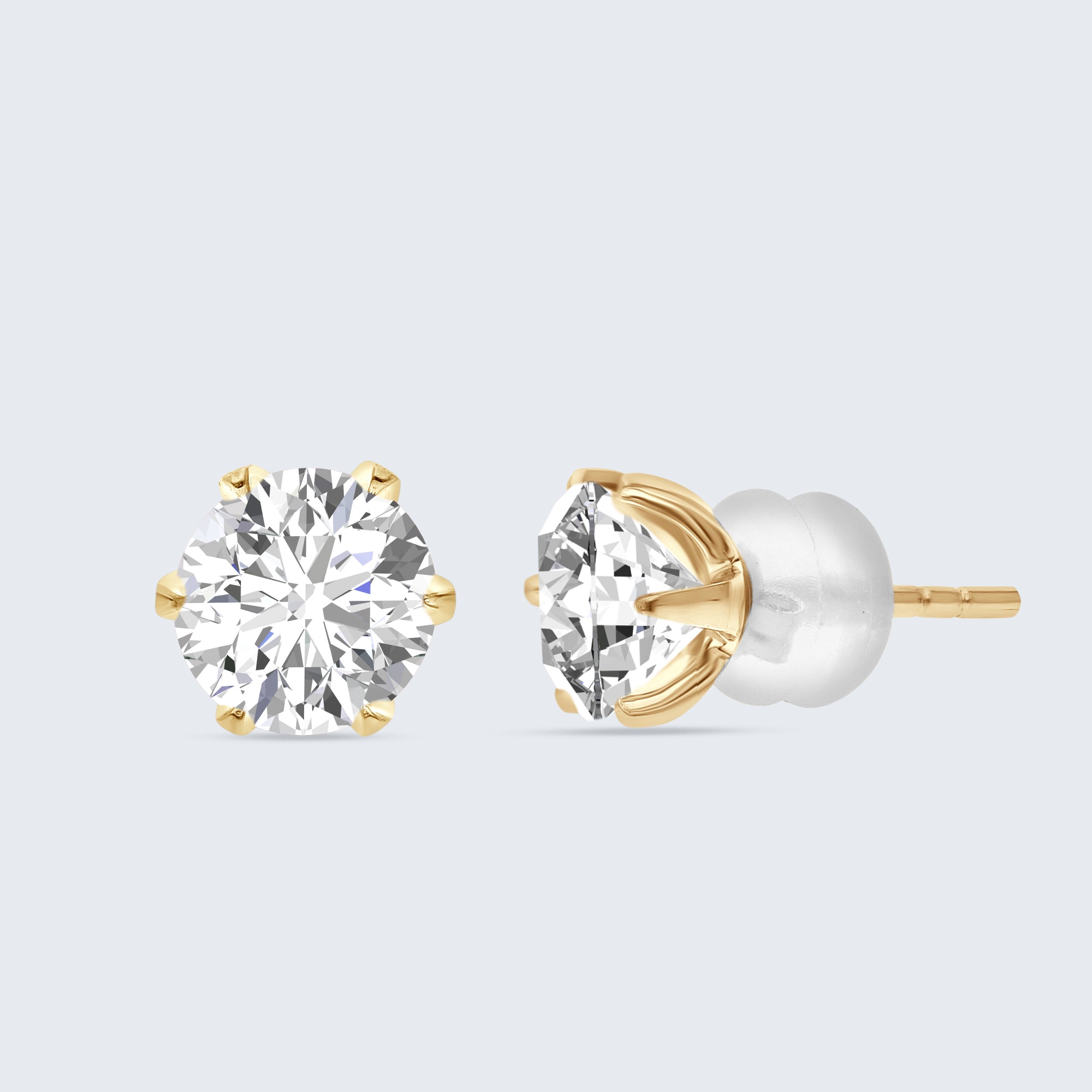 ダイヤモンドスタッドピアス – 18Kゴールド、0.80カラットダイヤモンド