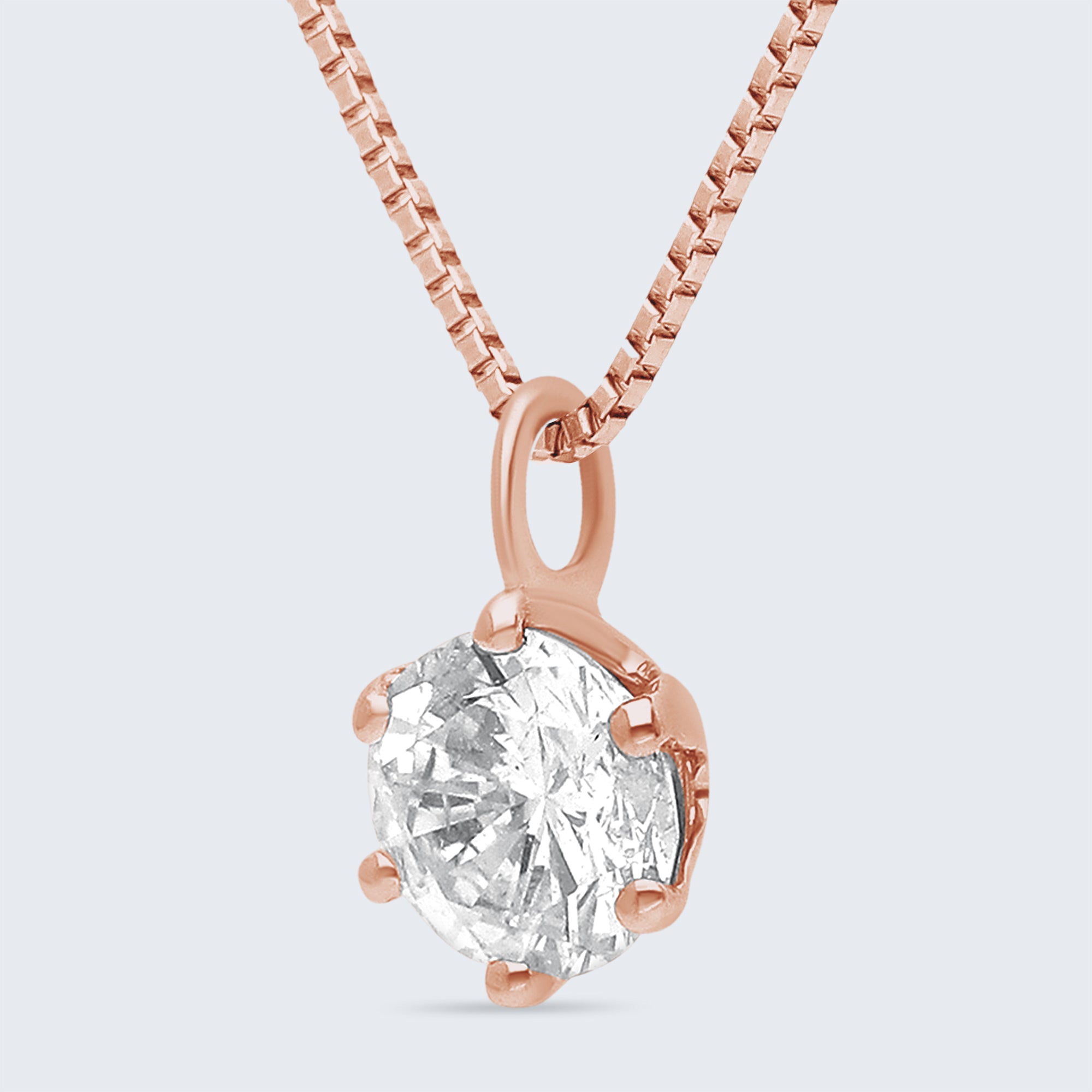 ソリティア・ダイヤモンド・ペンダント – K18ゴールド、0.25ct(チェーンはオプション)