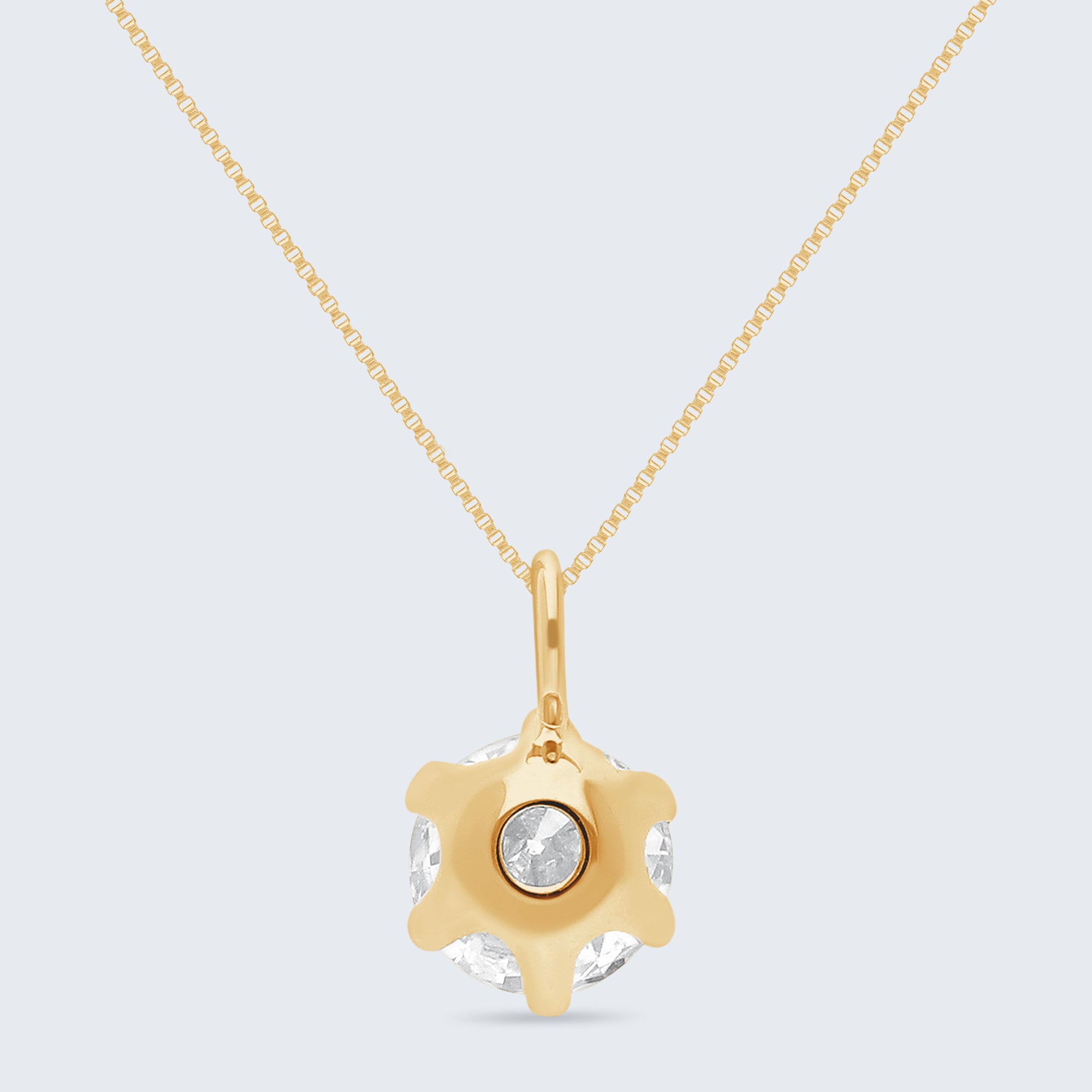 ソリティア・ダイヤモンド・ペンダント – K18ゴールド、0.25ct(チェーンはオプション)