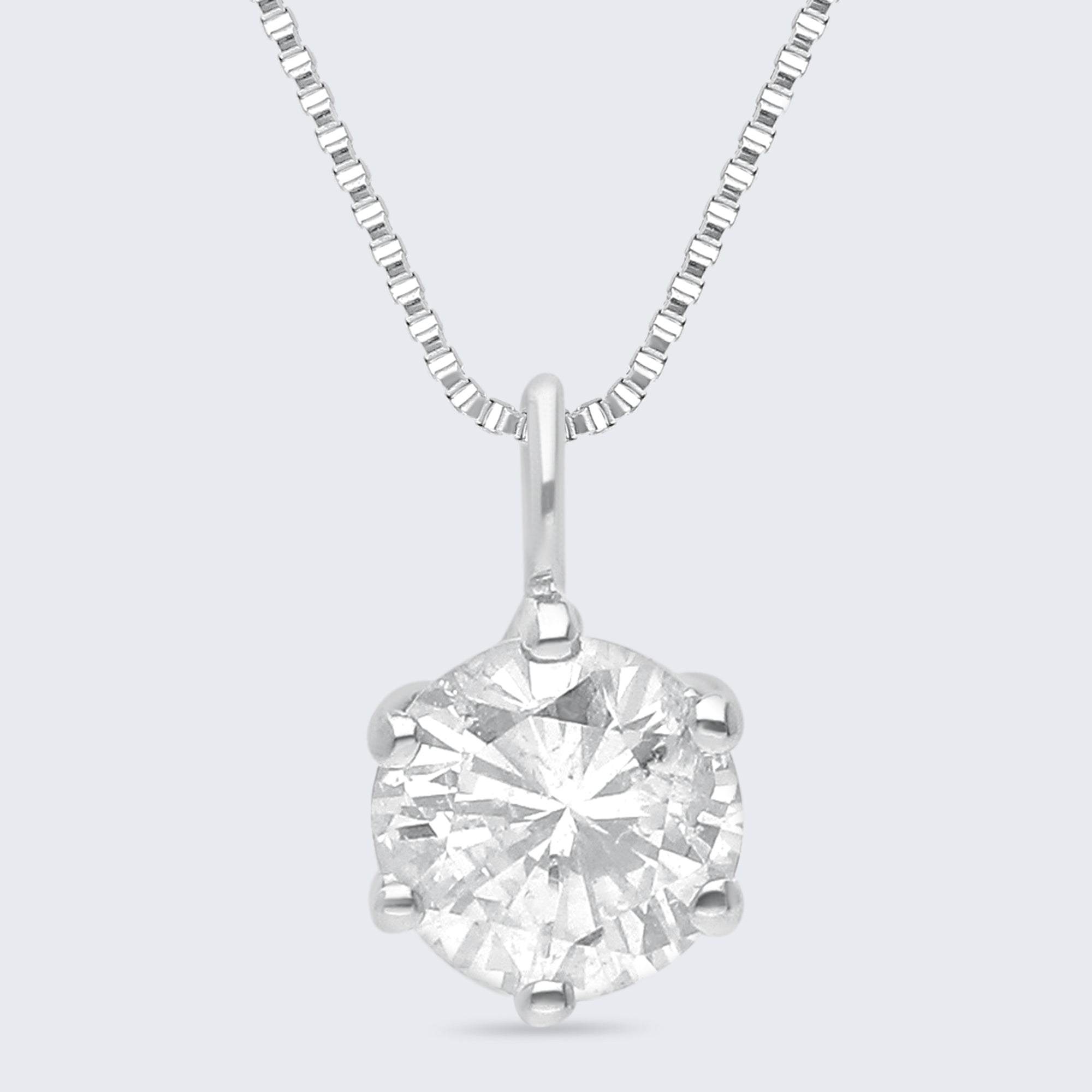 ソリティア・ダイヤモンド・ペンダント – K18ゴールド、0.25ct(チェーンはオプション)