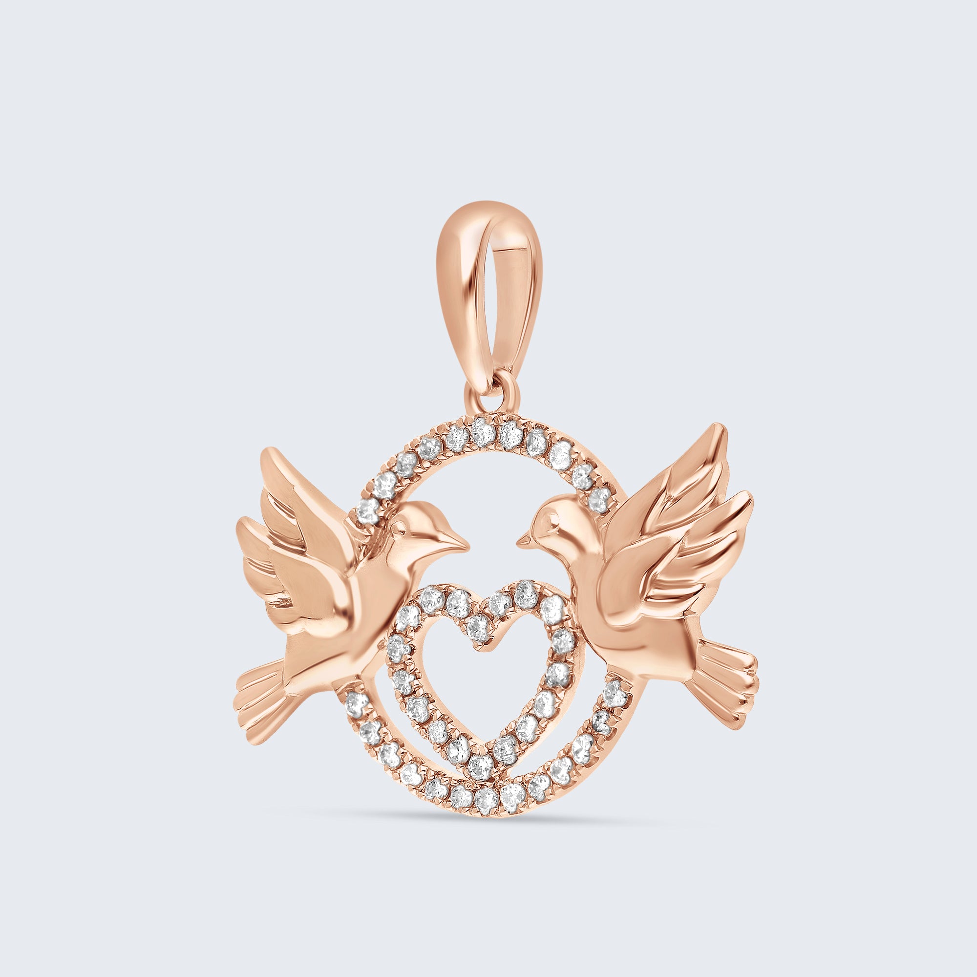 トゥー・ダブズ ダイヤモンドペンダント – 18Kゴールド、0.20カラット