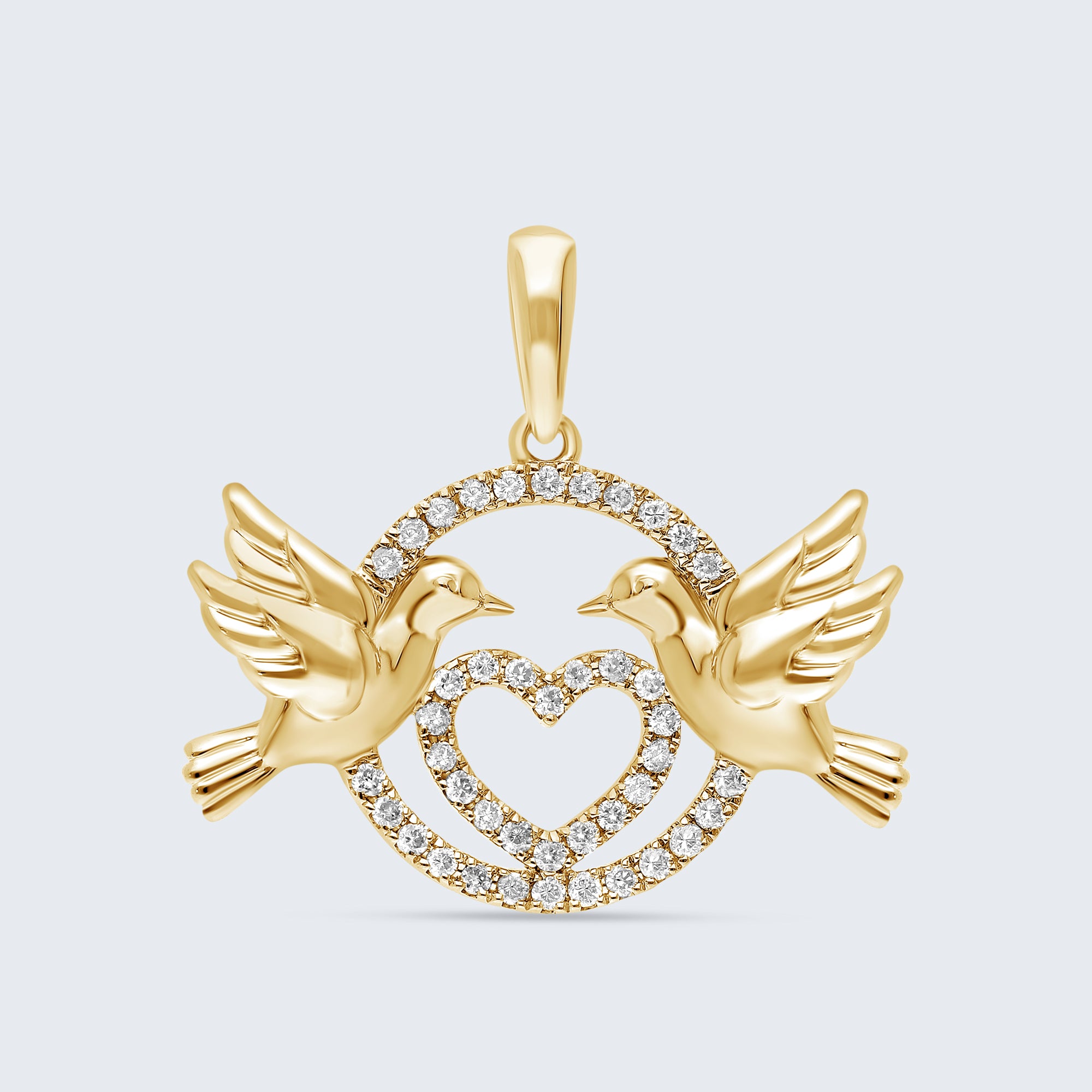 トゥー・ダブズ ダイヤモンドペンダント – 18Kゴールド、0.20カラット