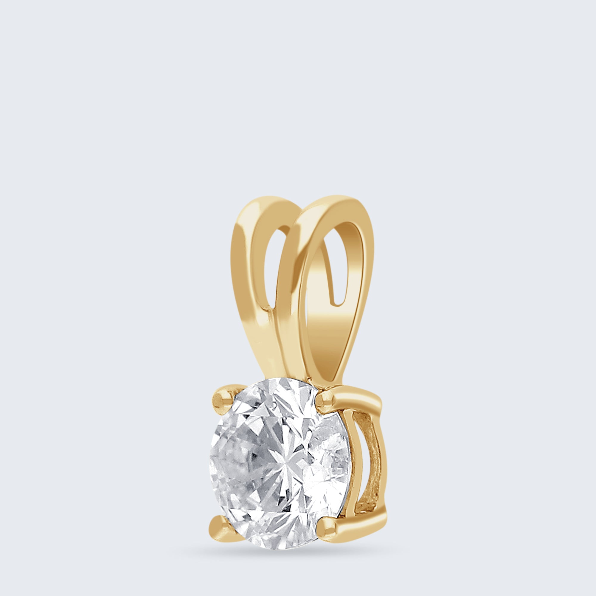 ソリティア・ダイヤモンド・ペンダントトップ – K18ゴールド、0.25ct(チェーンはオプション)