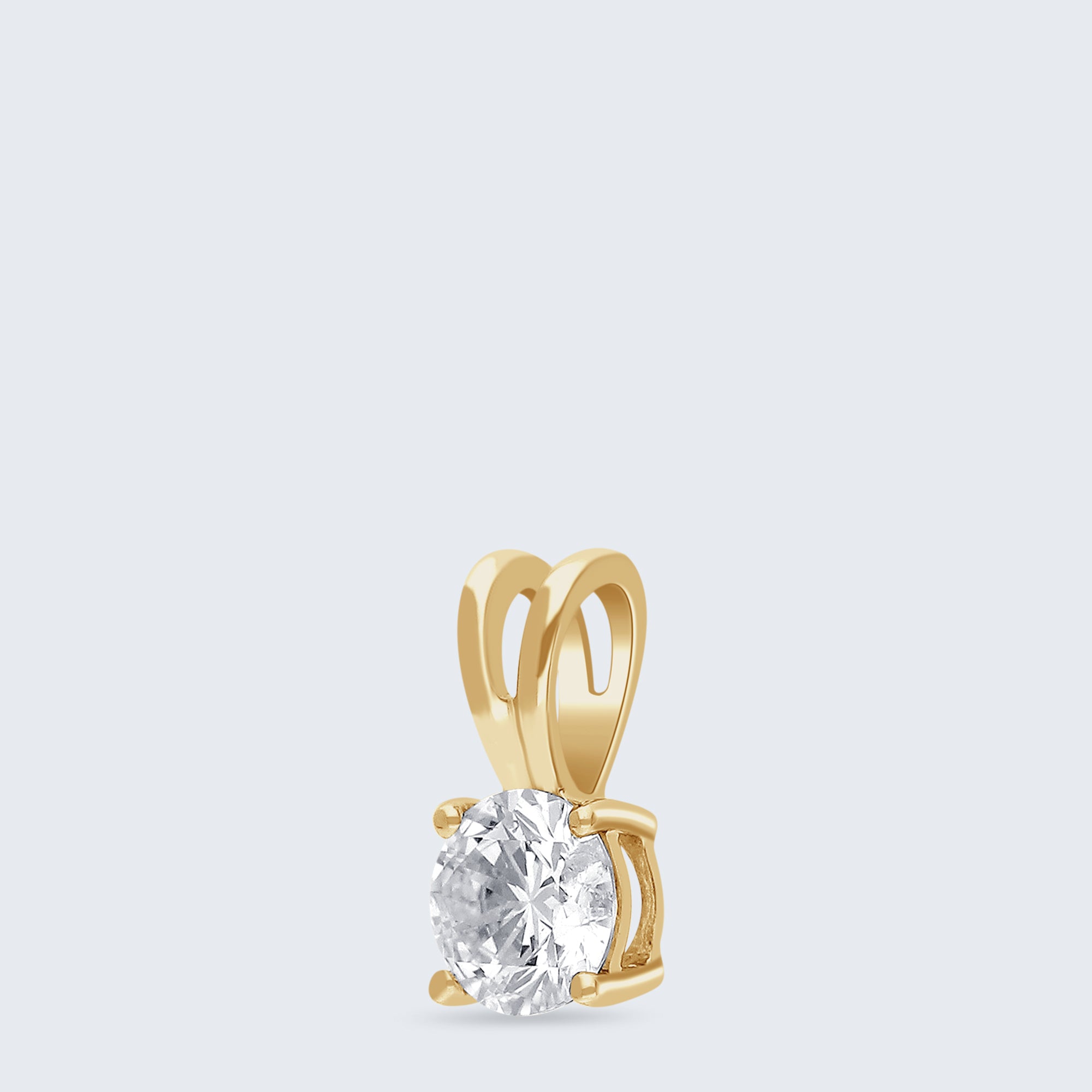 ソリティア・ダイヤモンド・ペンダントトップ – K18ゴールド、0.25ct(チェーンはオプション)