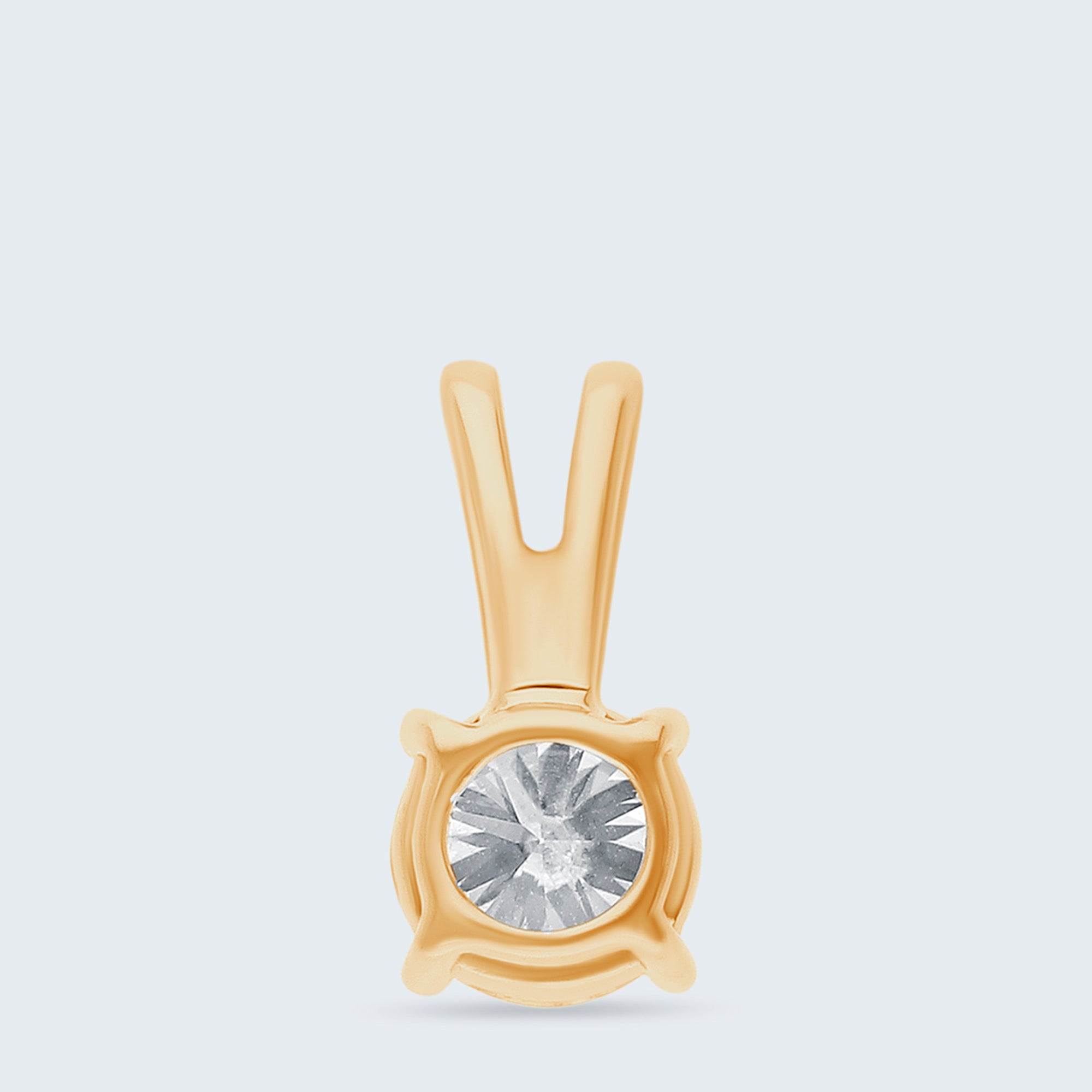 ソリティア・ダイヤモンド・ペンダントトップ – K18ゴールド、0.25ct(チェーンはオプション)