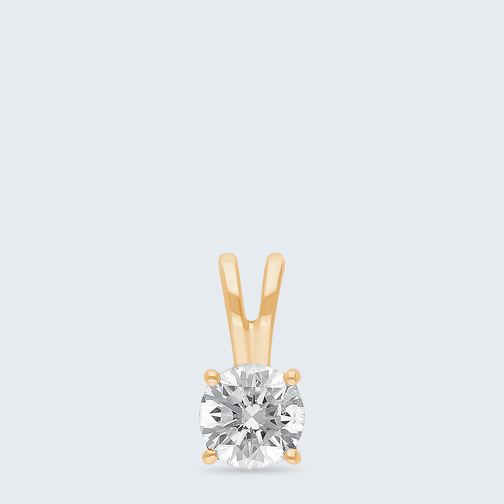ソリティア・ダイヤモンド・ペンダントトップ – K18ゴールド、0.25ct