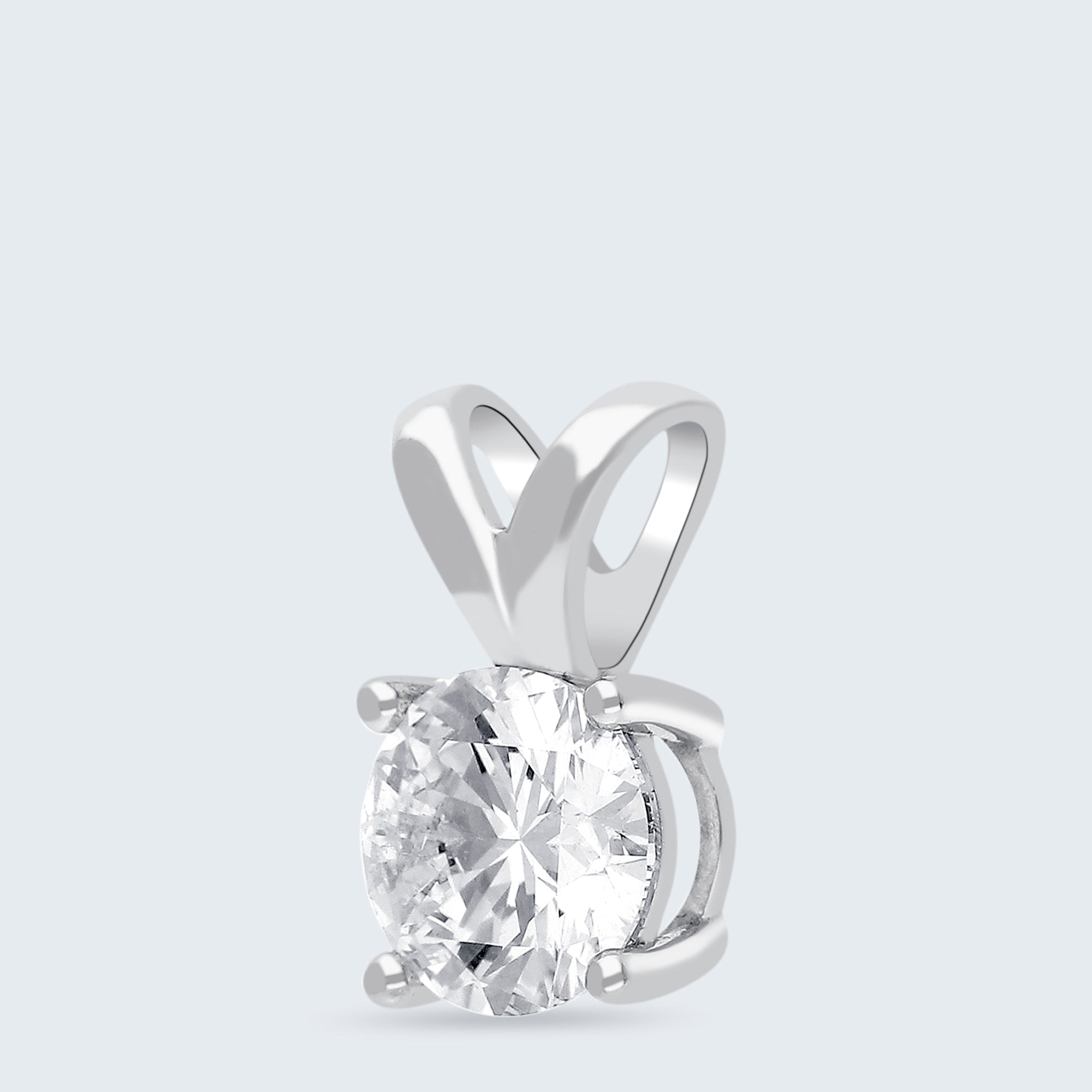 ソリティア・ダイヤモンド・ペンダント – K18ゴールド、0.75ct(チェーンはオプション)