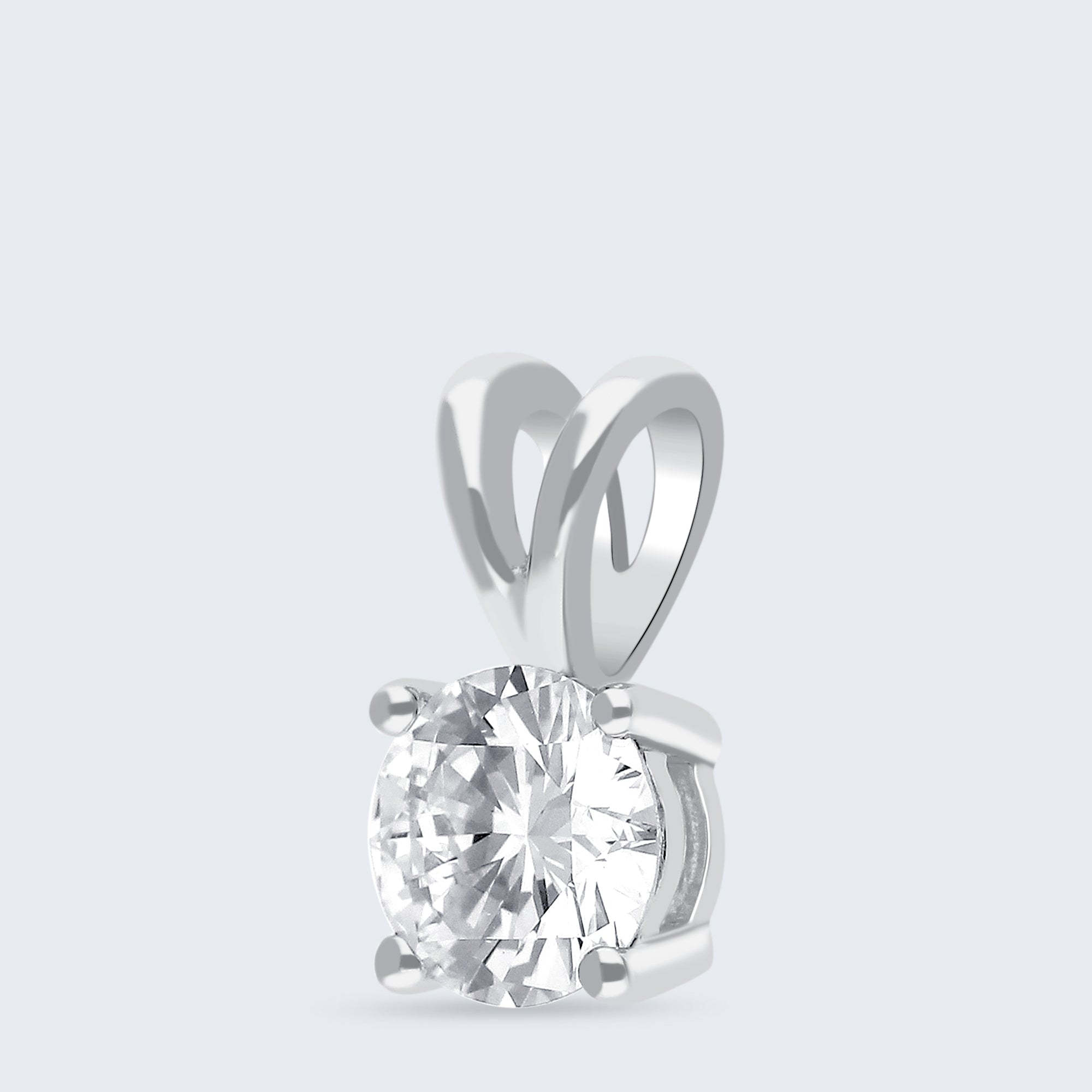 ソリティア・ダイヤモンド・ペンダント – K18ゴールド、0.50ct(チェーンはオプション)