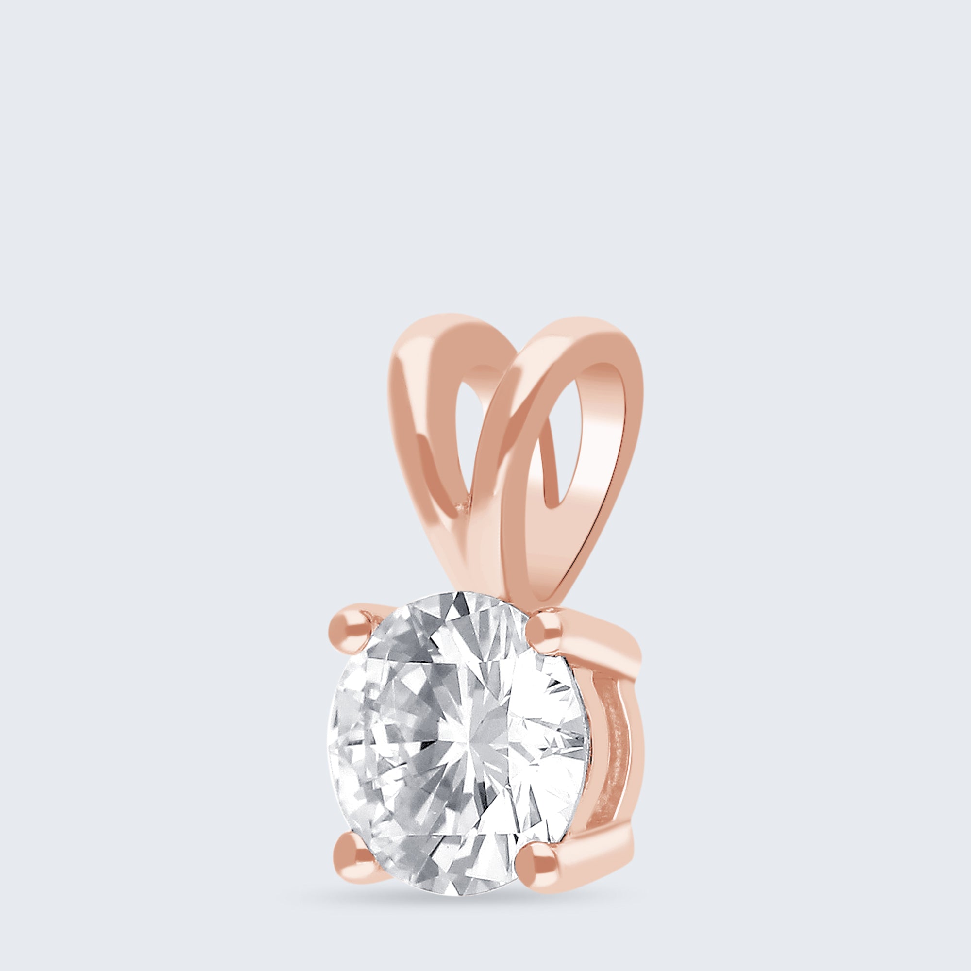ソリティア・ダイヤモンド・ペンダント – K18ゴールド、0.50ct(チェーンはオプション)