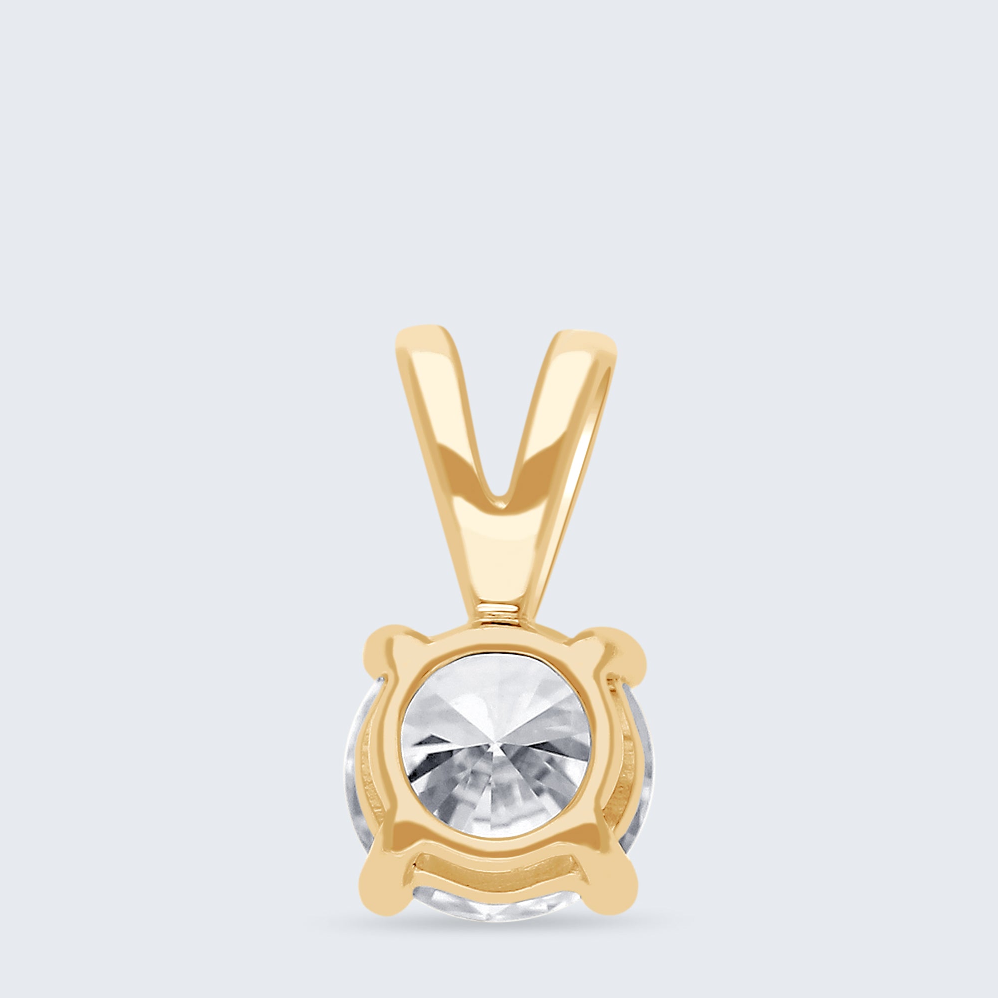 ソリティア・ダイヤモンド・ペンダント – K18ゴールド、0.50ct(チェーンはオプション)