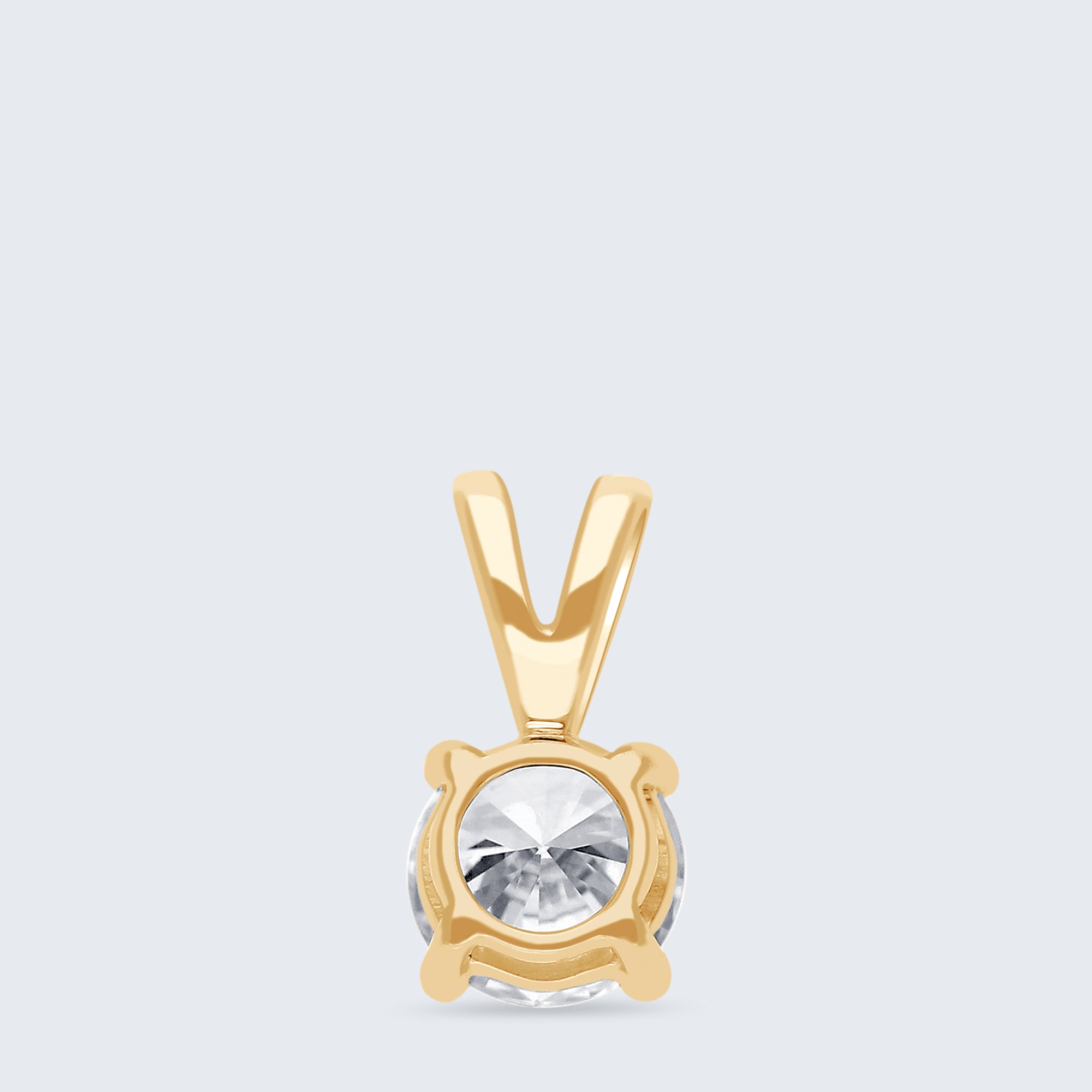 ソリティア・ダイヤモンド・ペンダント – K18ゴールド、0.50ct(チェーンはオプション)