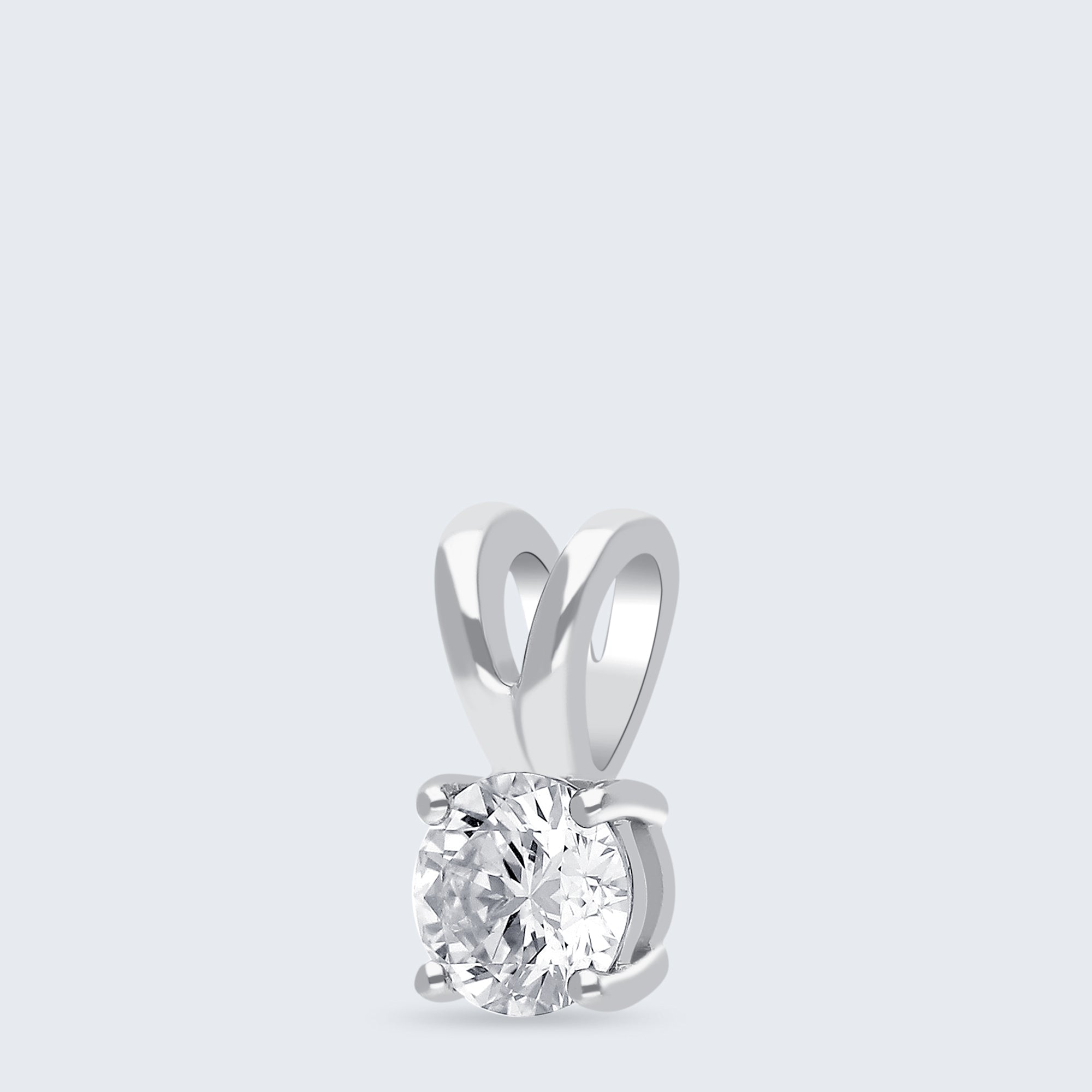 ソリティア・ダイヤモンド・ペンダント – K18ゴールド、0.30ct(チェーンはオプション)