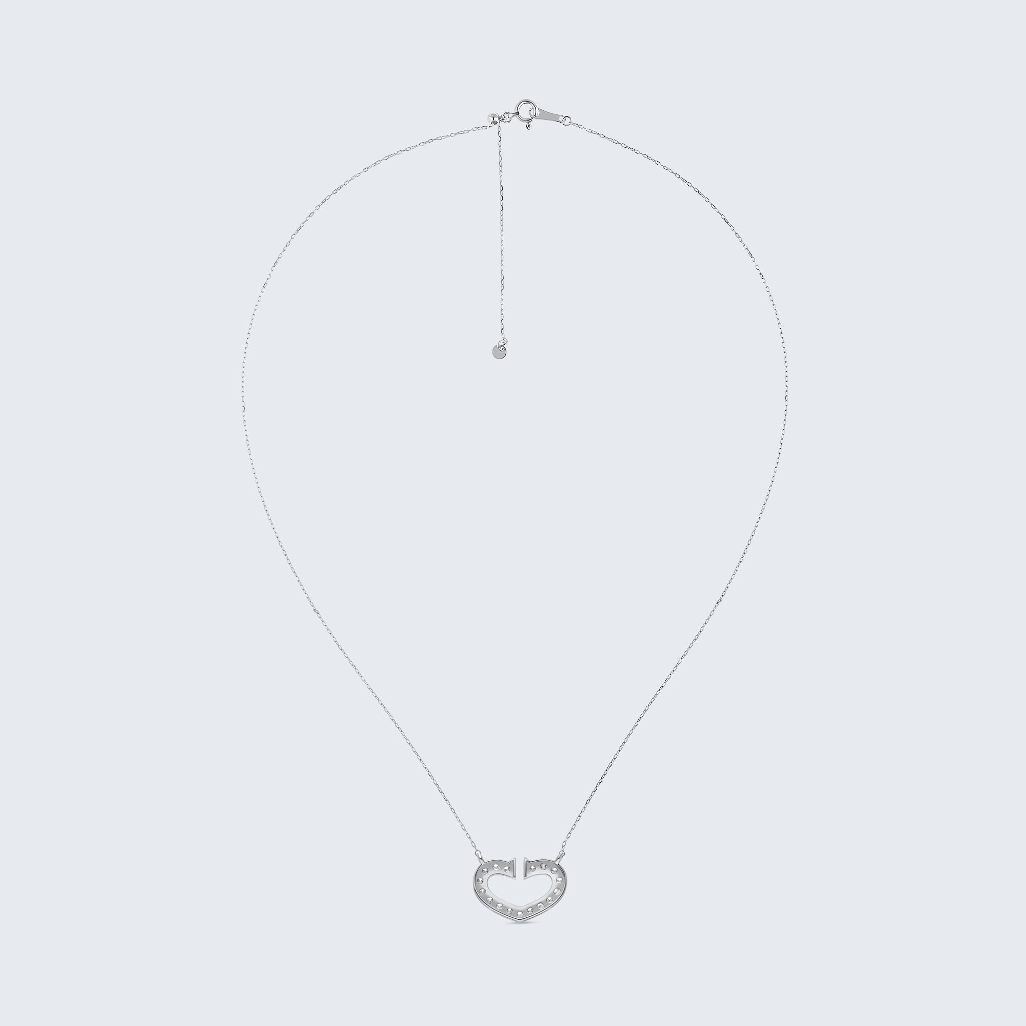 チャンキーオープンハート ダイヤモンドペンダント – 18Kゴールド、0.50カラット