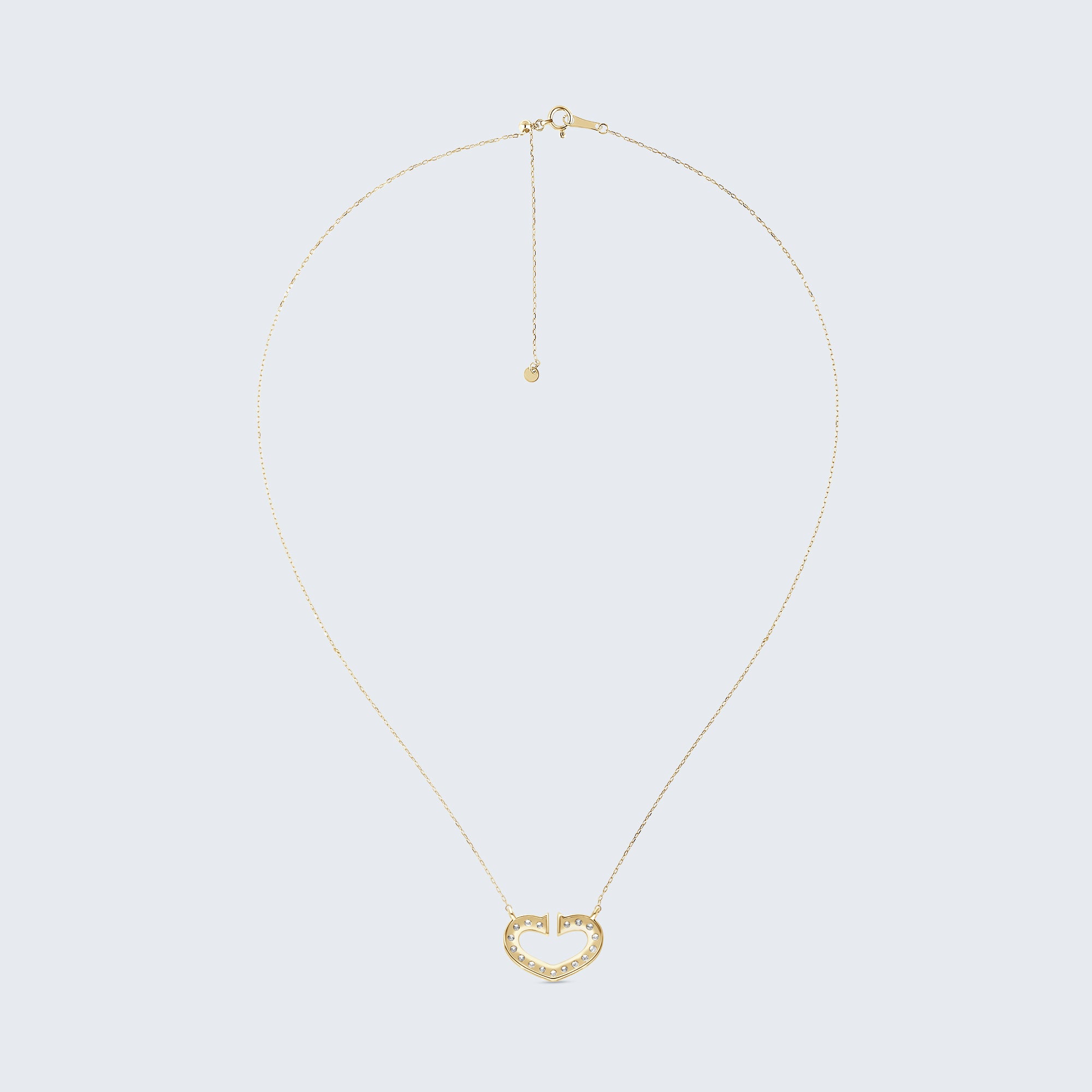 チャンキーオープンハート ダイヤモンドペンダント – 18Kゴールド、0.50カラット