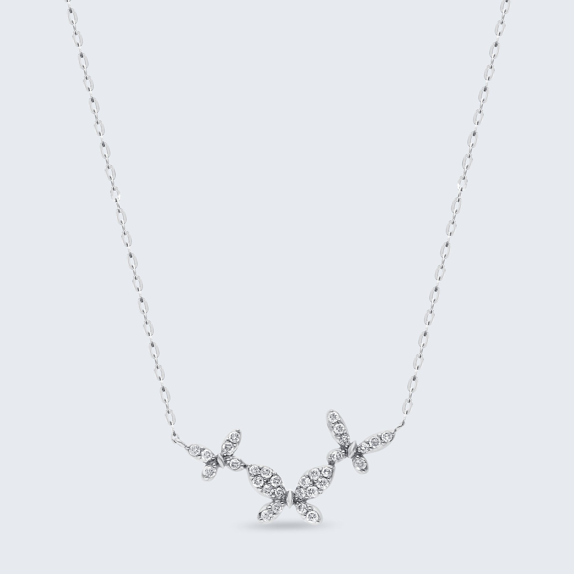 バタフライ・ダイヤモンド・ペンダント(K18ゴールド、0.35ct)