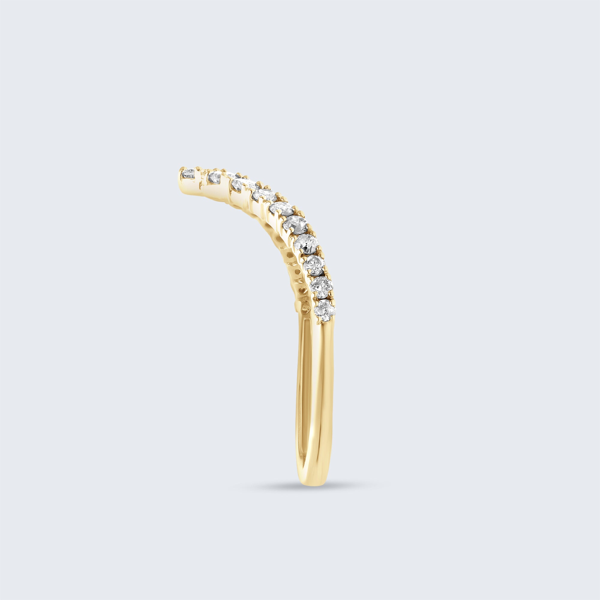 シェブロン・ダイヤモンド・リング - K18ゴールド、0.32ct