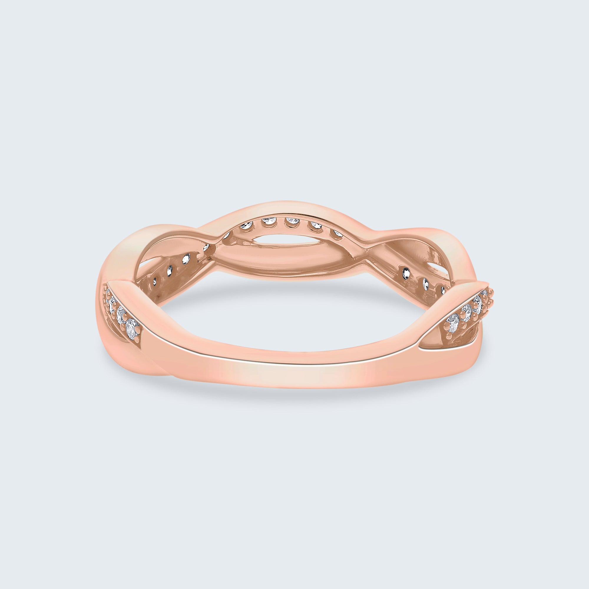 ラブノット ダイヤモンドリング - 18Kゴールド、0.20カラット