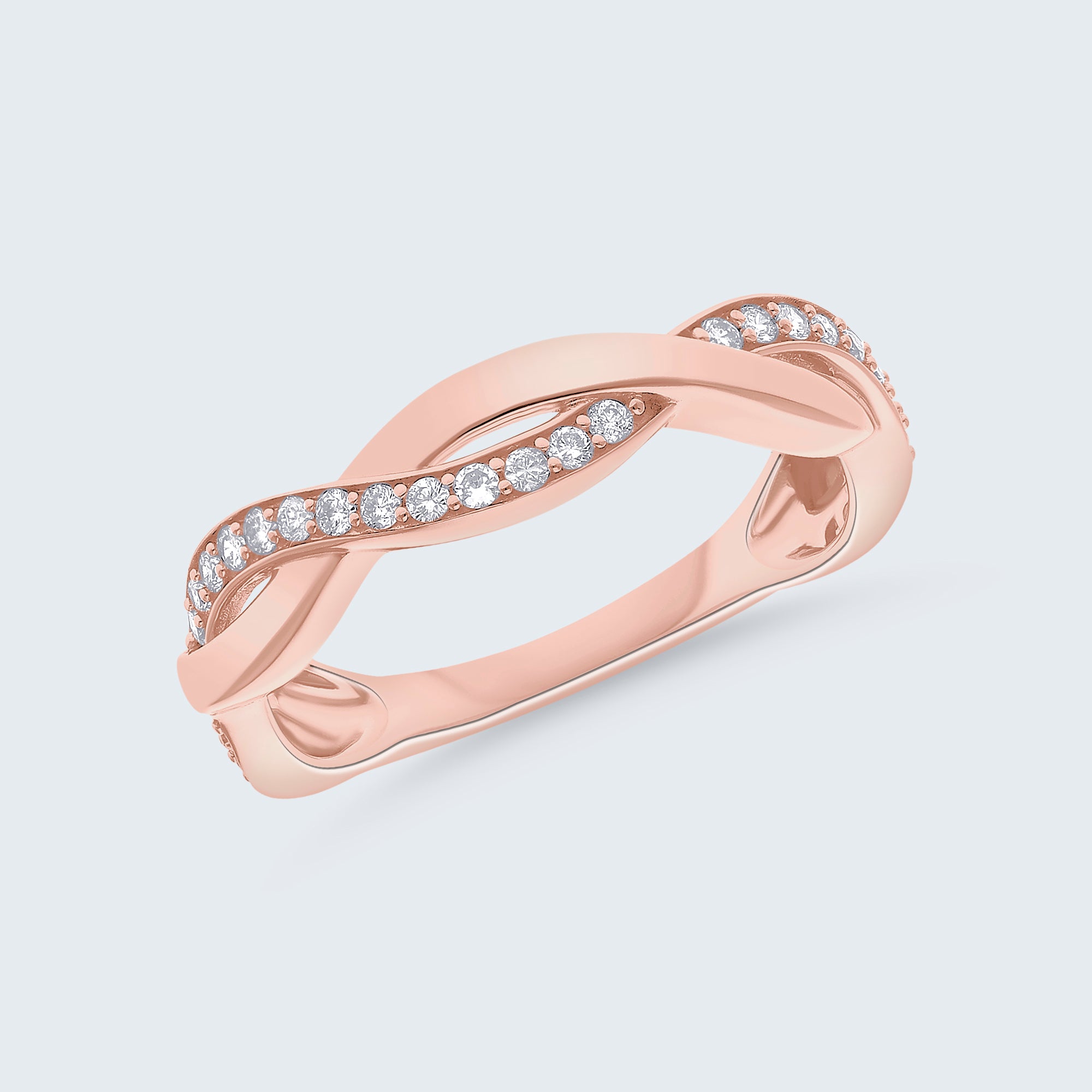 ラブノット ダイヤモンドリング - 18Kゴールド、0.20カラット