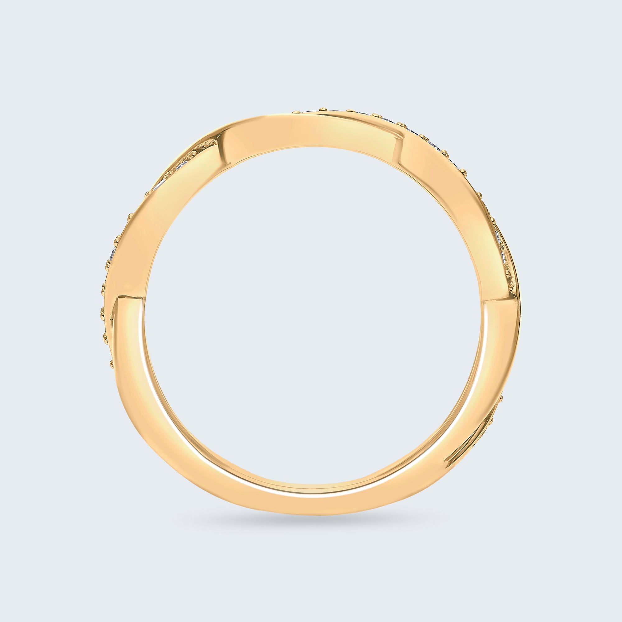 ラブノット ダイヤモンドリング - 18Kゴールド、0.20カラット