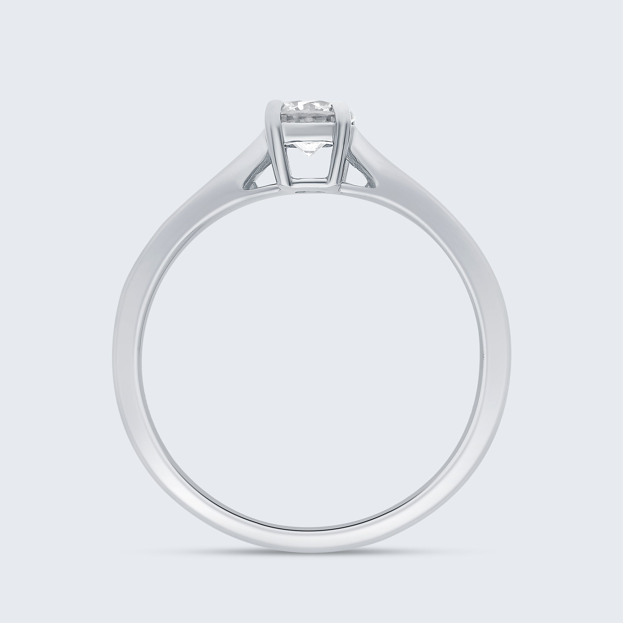 クラシック ソリティア ダイヤモンド リング – 18Kゴールド、0.30カラット