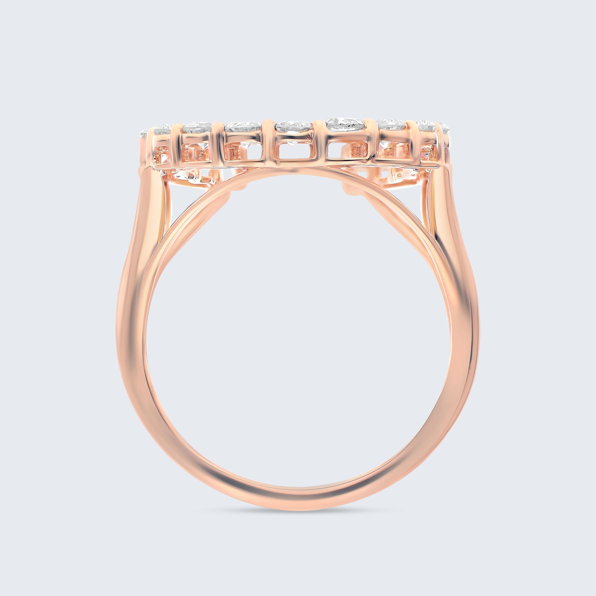 ホースシュー ダイヤモンド リング – 18Kゴールド、1.0カラット