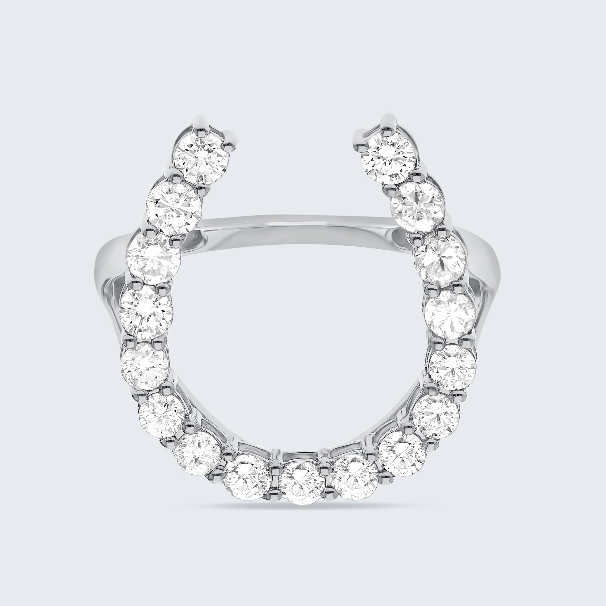 ホースシュー ダイヤモンド リング – 18Kゴールド、1.0カラット