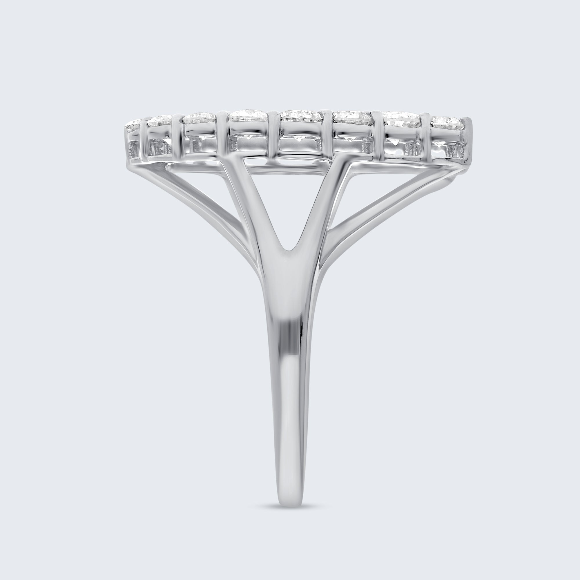 ホースシュー ダイヤモンド リング – 18Kゴールド、1.0カラット