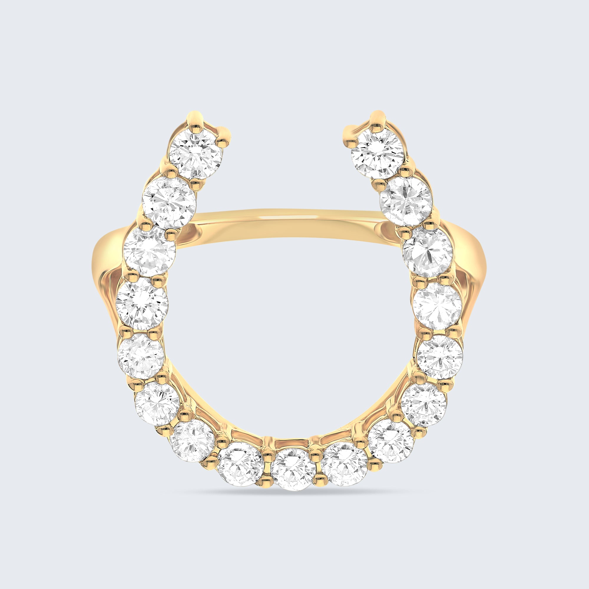 ホースシュー ダイヤモンド リング – 18Kゴールド、1.0カラット