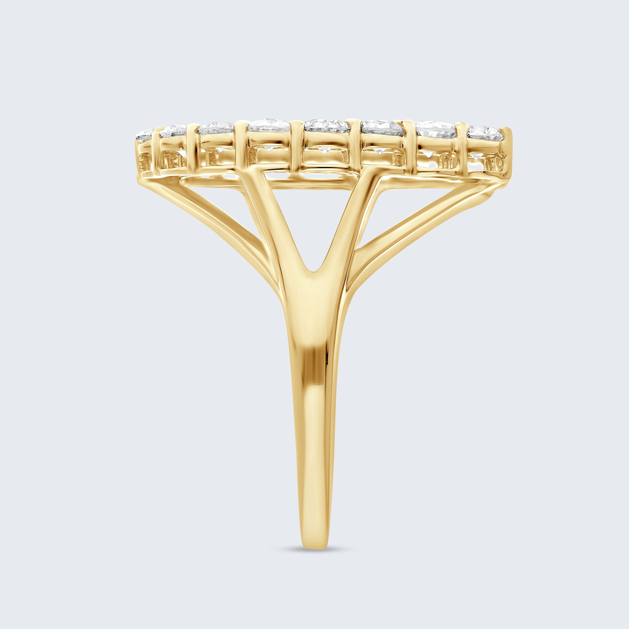 ホースシュー ダイヤモンド リング – 18Kゴールド、1.0カラット