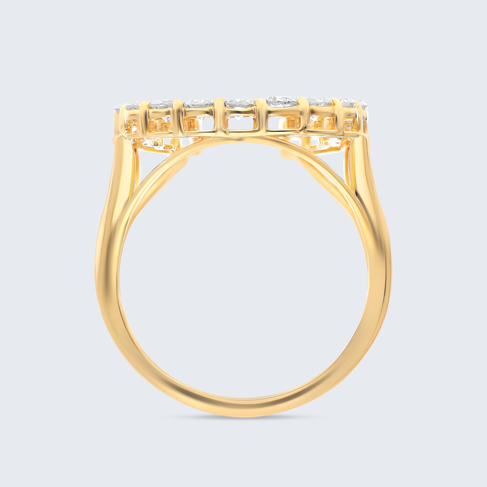 ホースシュー ダイヤモンド リング – 18Kゴールド、1.0カラット