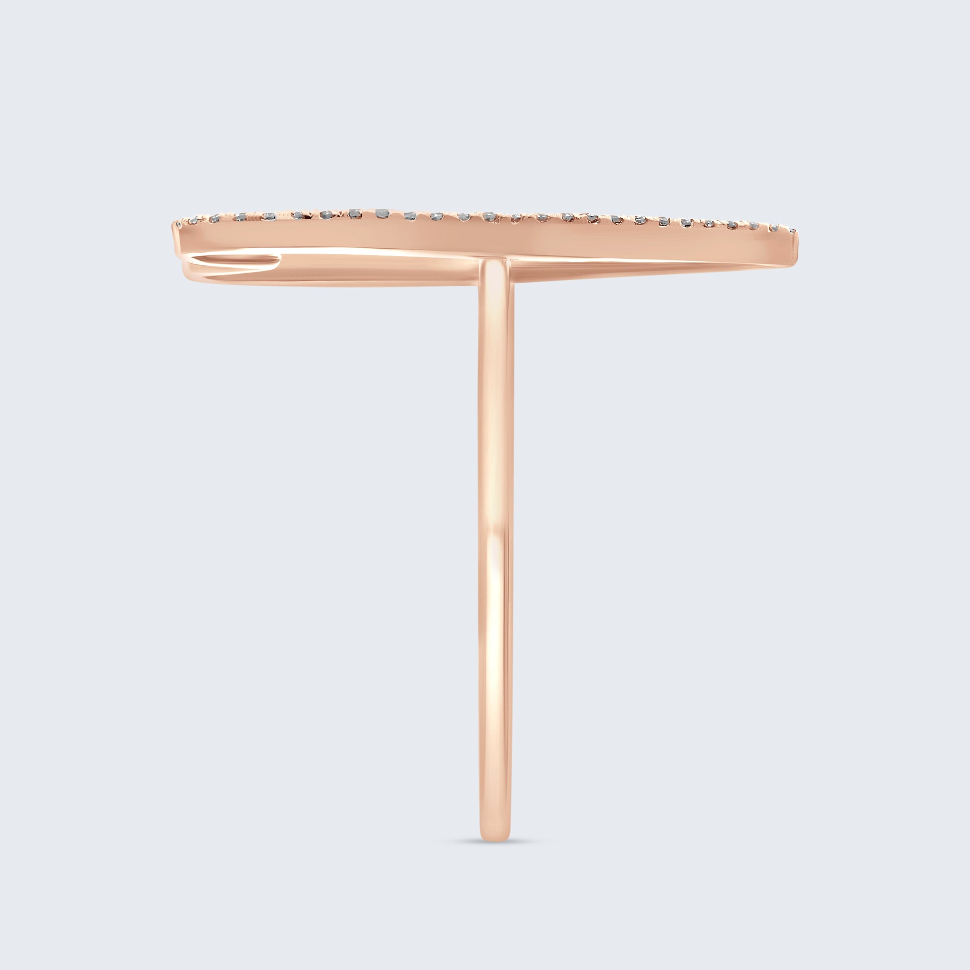 パヴェハート ダイヤモンドリング - 18Kゴールド、0.60カラット