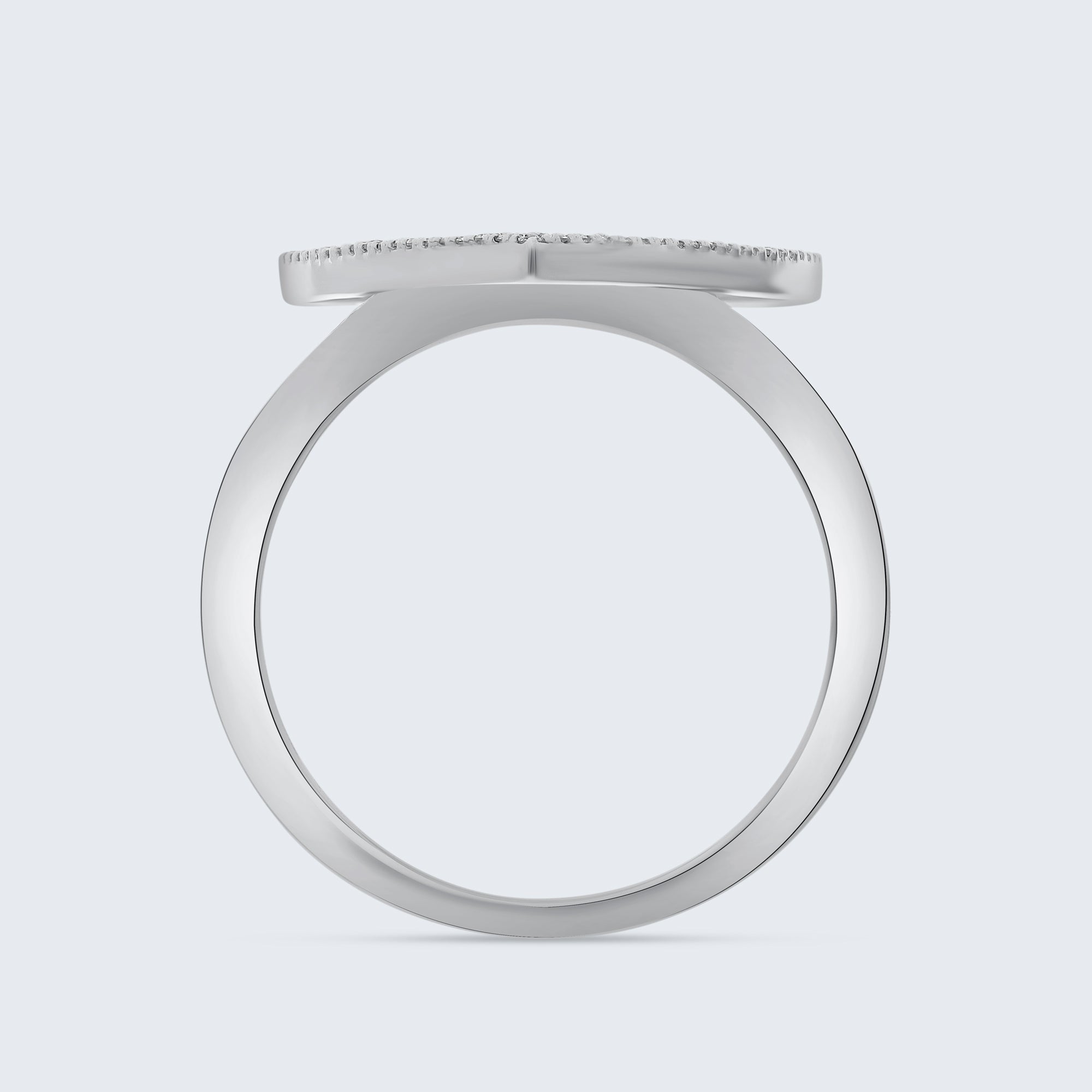 パヴェハート ダイヤモンドリング - 18Kゴールド、0.60カラット