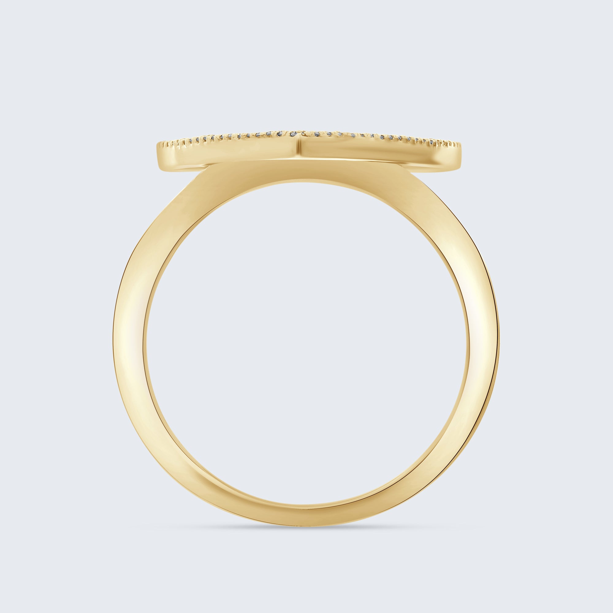 パヴェハート ダイヤモンドリング - 18Kゴールド、0.60カラット