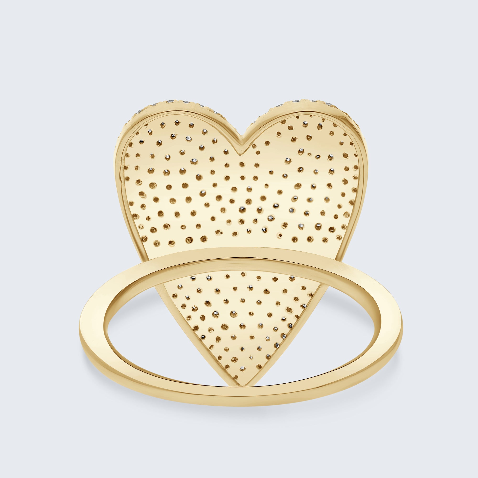 パヴェハート ダイヤモンドリング - 18Kゴールド、0.60カラット