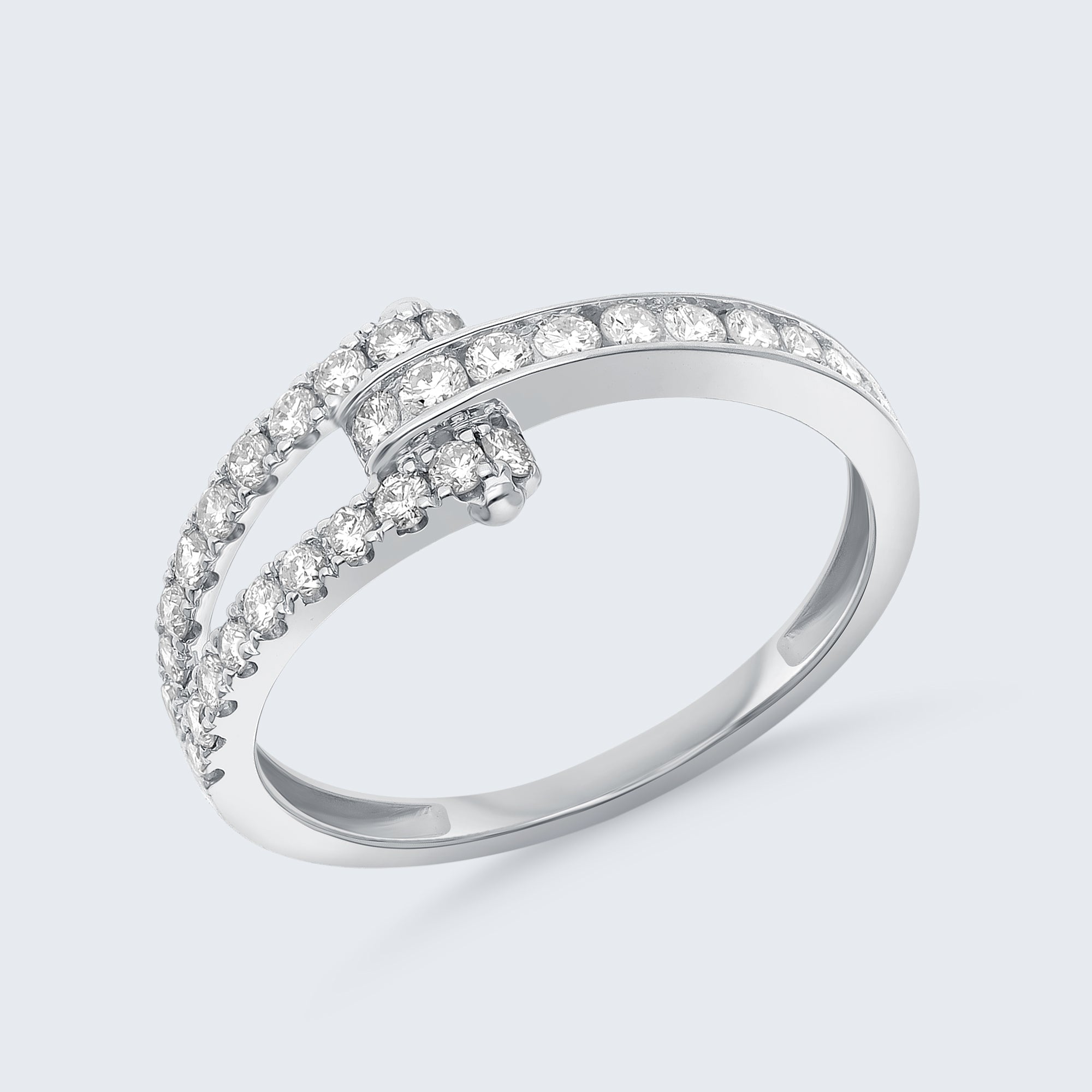 ディヴァイン デュオ ダイヤモンド リング – 18Kゴールド、0.50カラット