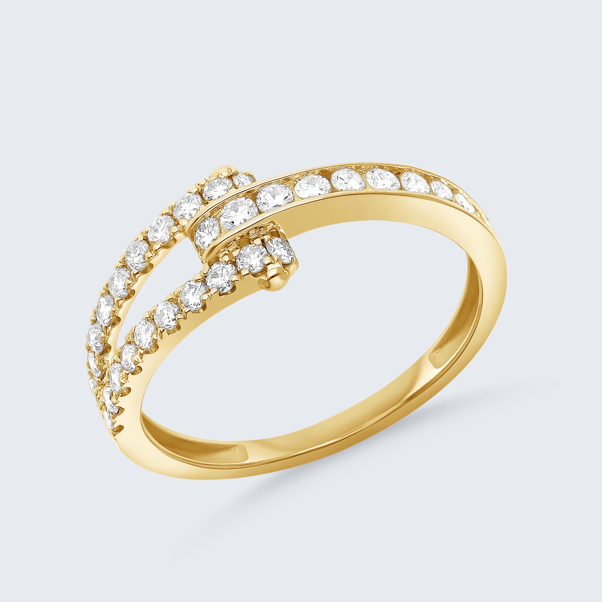 ディヴァイン デュオ ダイヤモンド リング – 18Kゴールド、0.50カラット