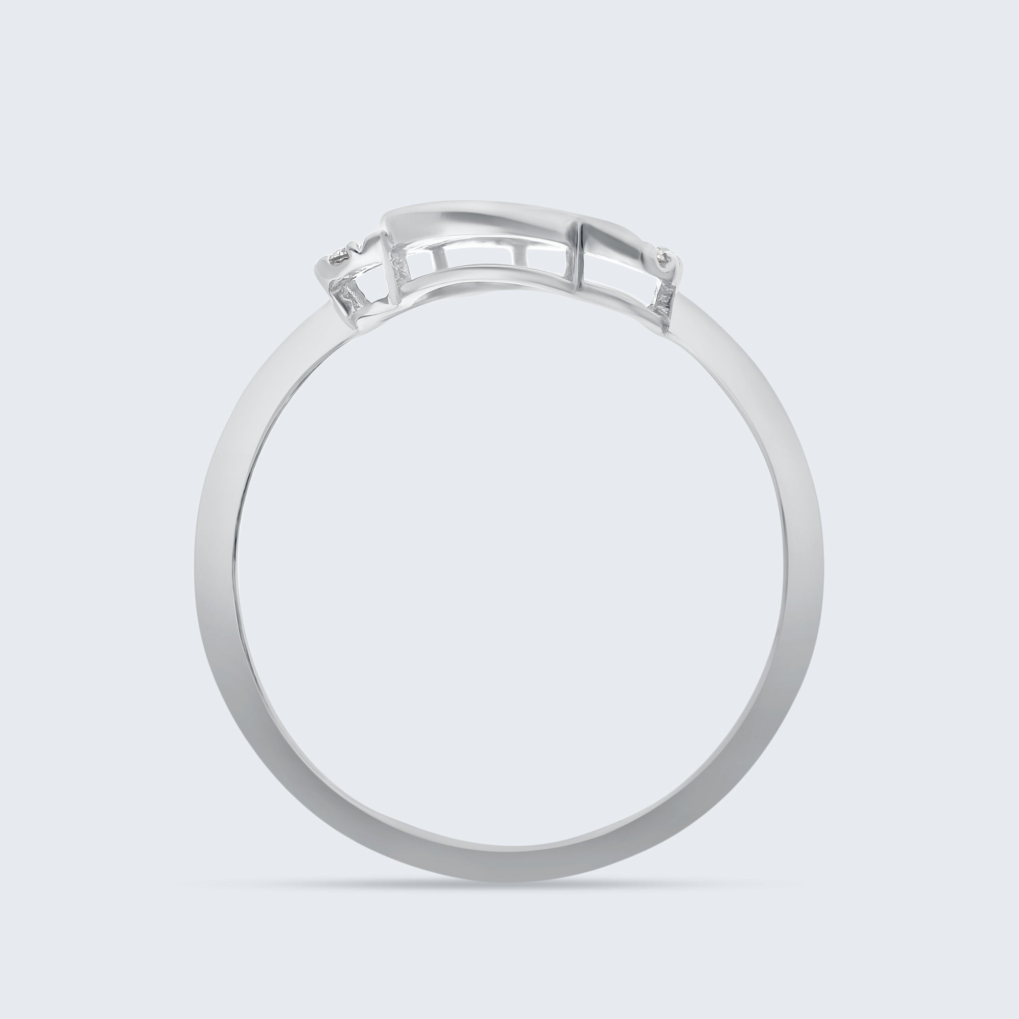 ツイン オープンハート ダイヤモンド リング – 18Kゴールド、0.07カラット