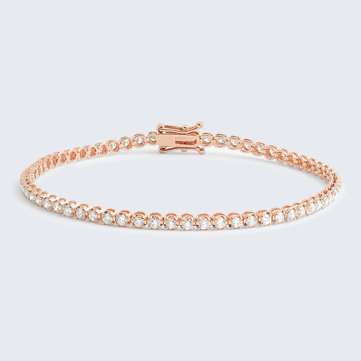 ダイヤモンド テニスブレスレット – K18PG、2.0ct